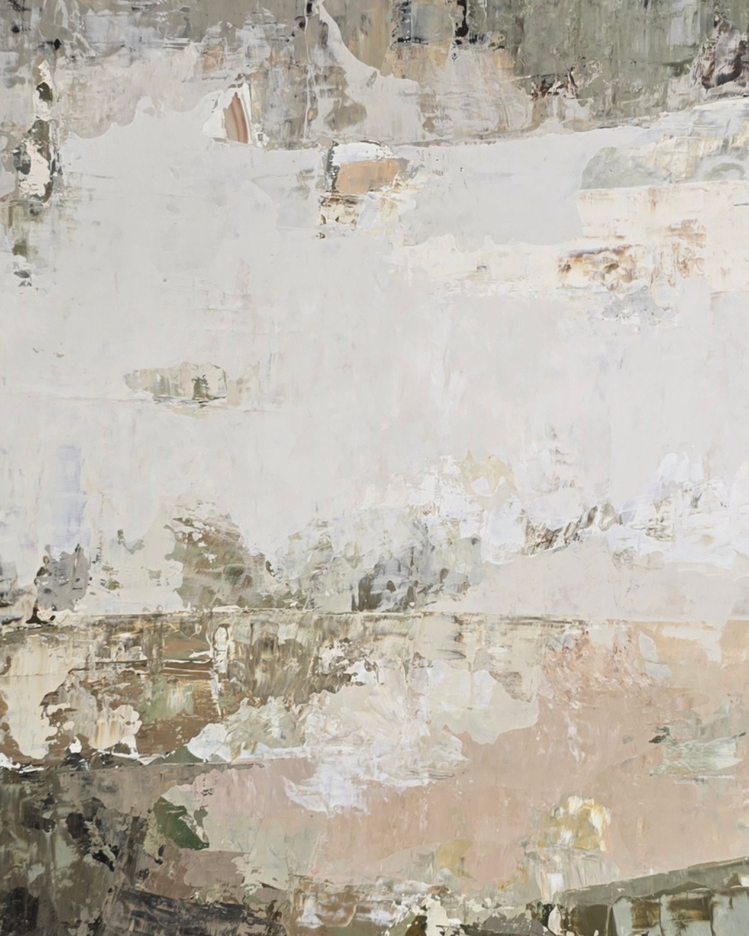 Original Abstract Painting - Autumn Furrows. 90x90 cm