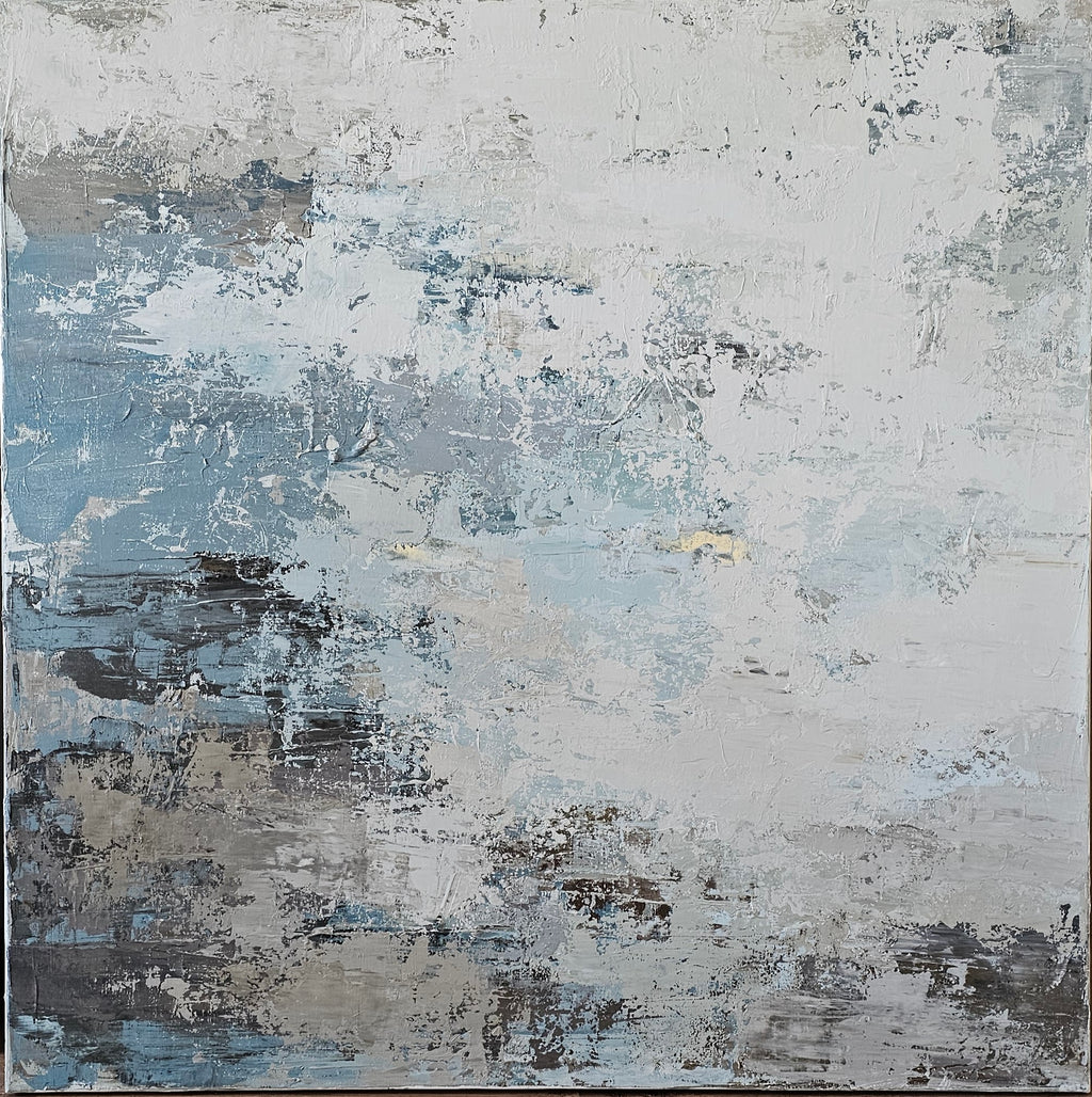 Abstraktus paveikslas -„Thunderstorm“. 110×110 cm