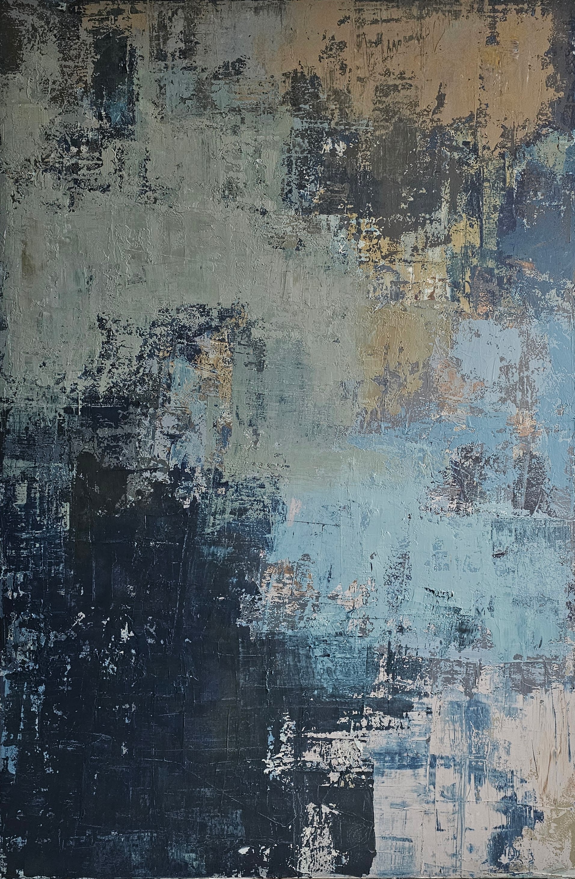 Didelis abstraktus paveikslas „Planet Earth“ 180×120 cm