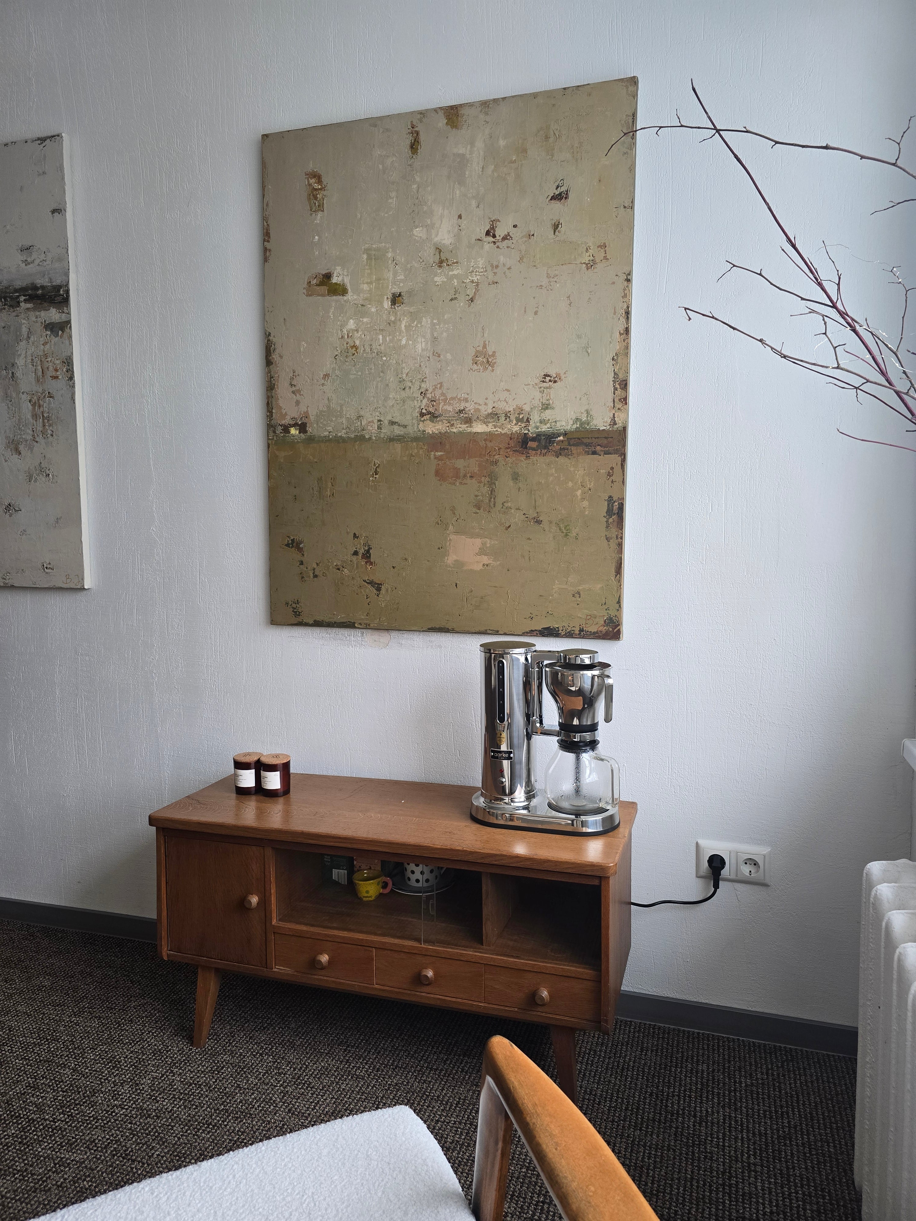 Abstraktus paveikslas -„Fog over Foliage“ 120x90cm