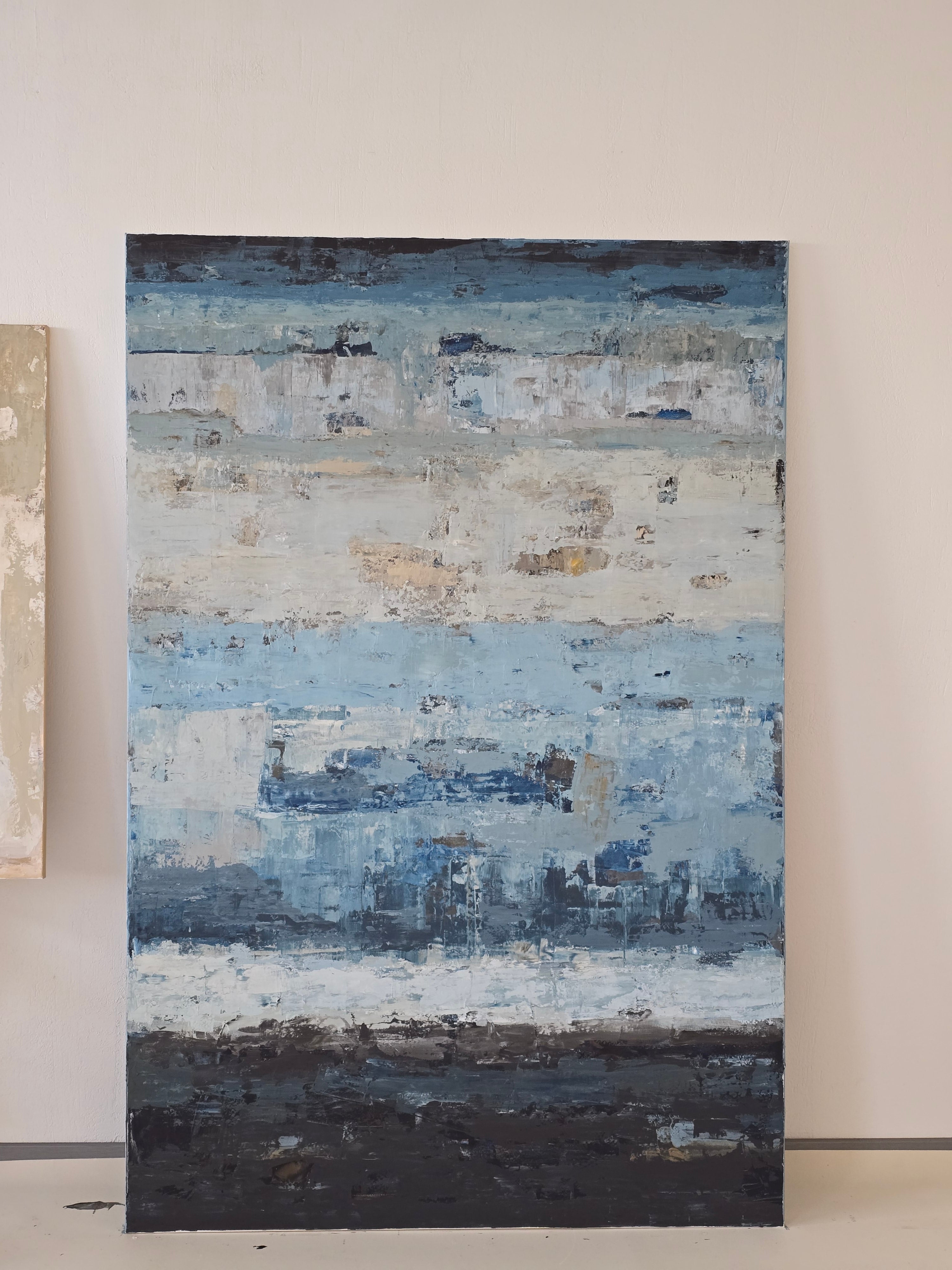 Didelis abstraktus paveikslas - „Endless Sea Series“. 180×120 cm