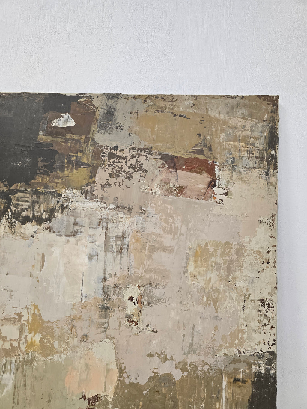 Didelis abstraktus paveikslas -„Fade Series III“. 130x130 cm