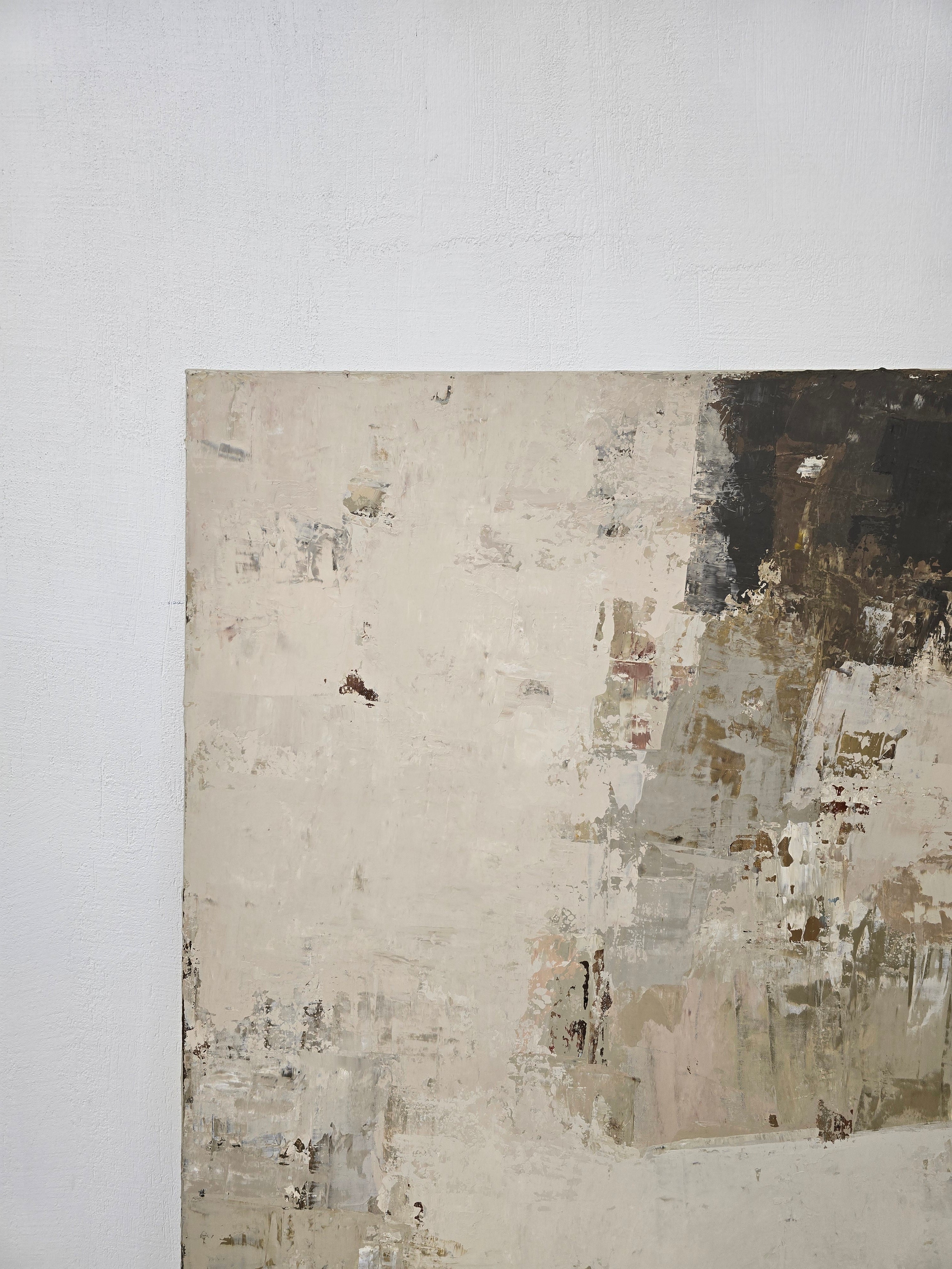 Didelis abstraktus paveikslas -„Fade Series III“. 130x130 cm