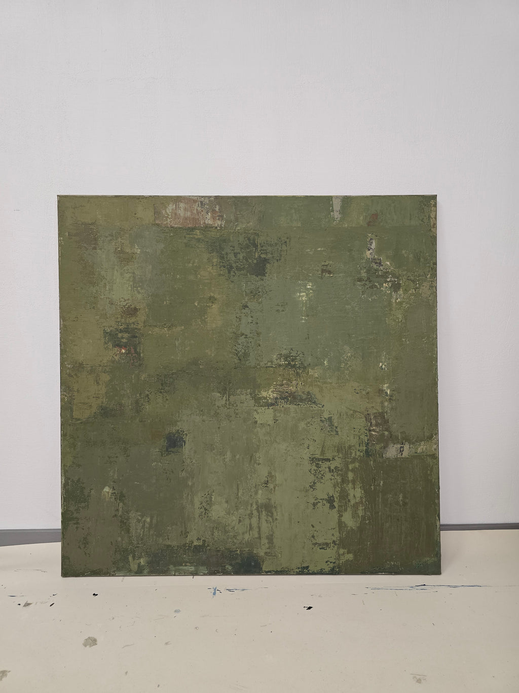 Abstraktus paveikslas -„Living in Tropics. Ubud“. 110x110 cm