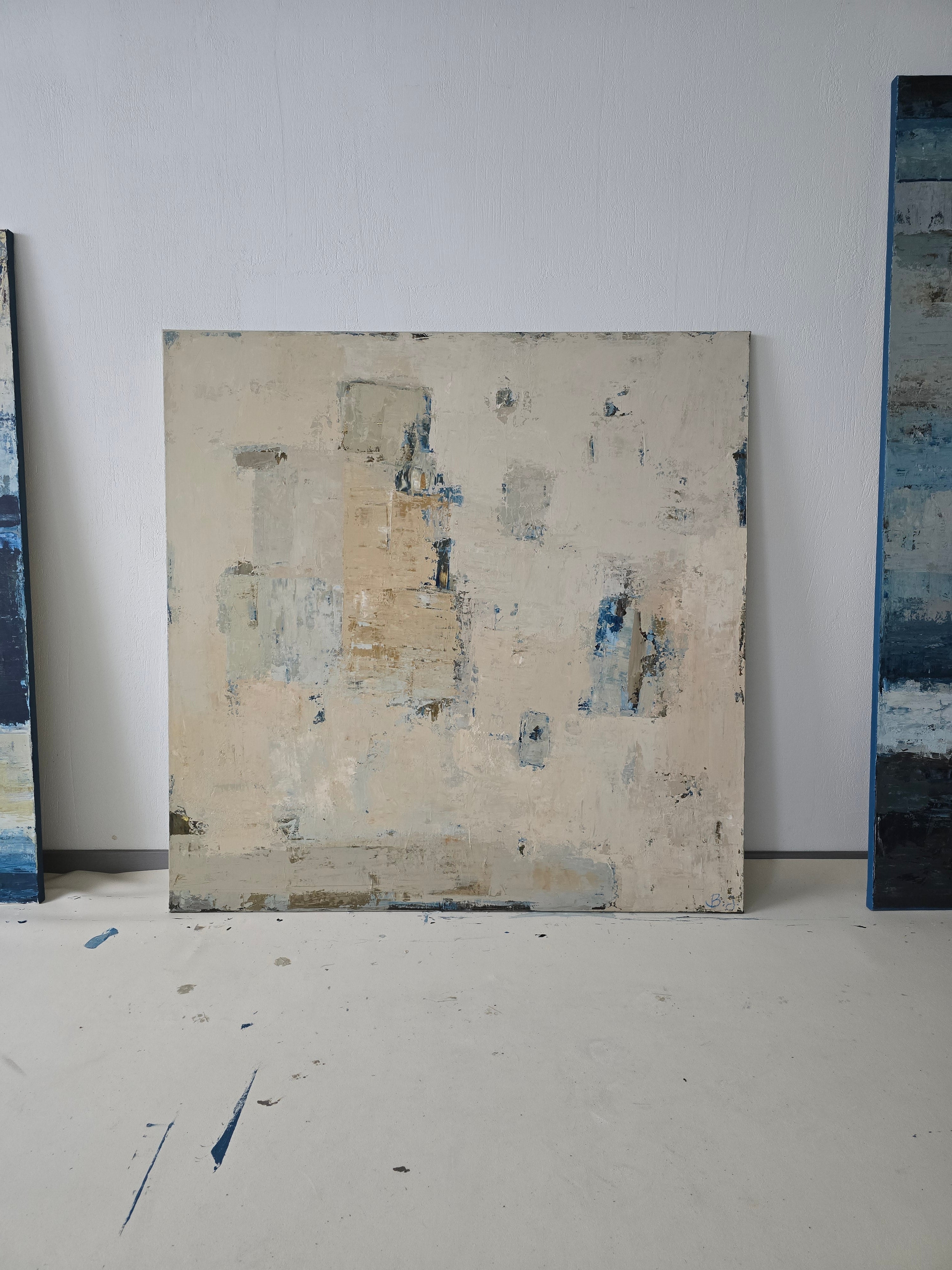 Abstraktus paveikslas „Fade I“. 130×130 cm