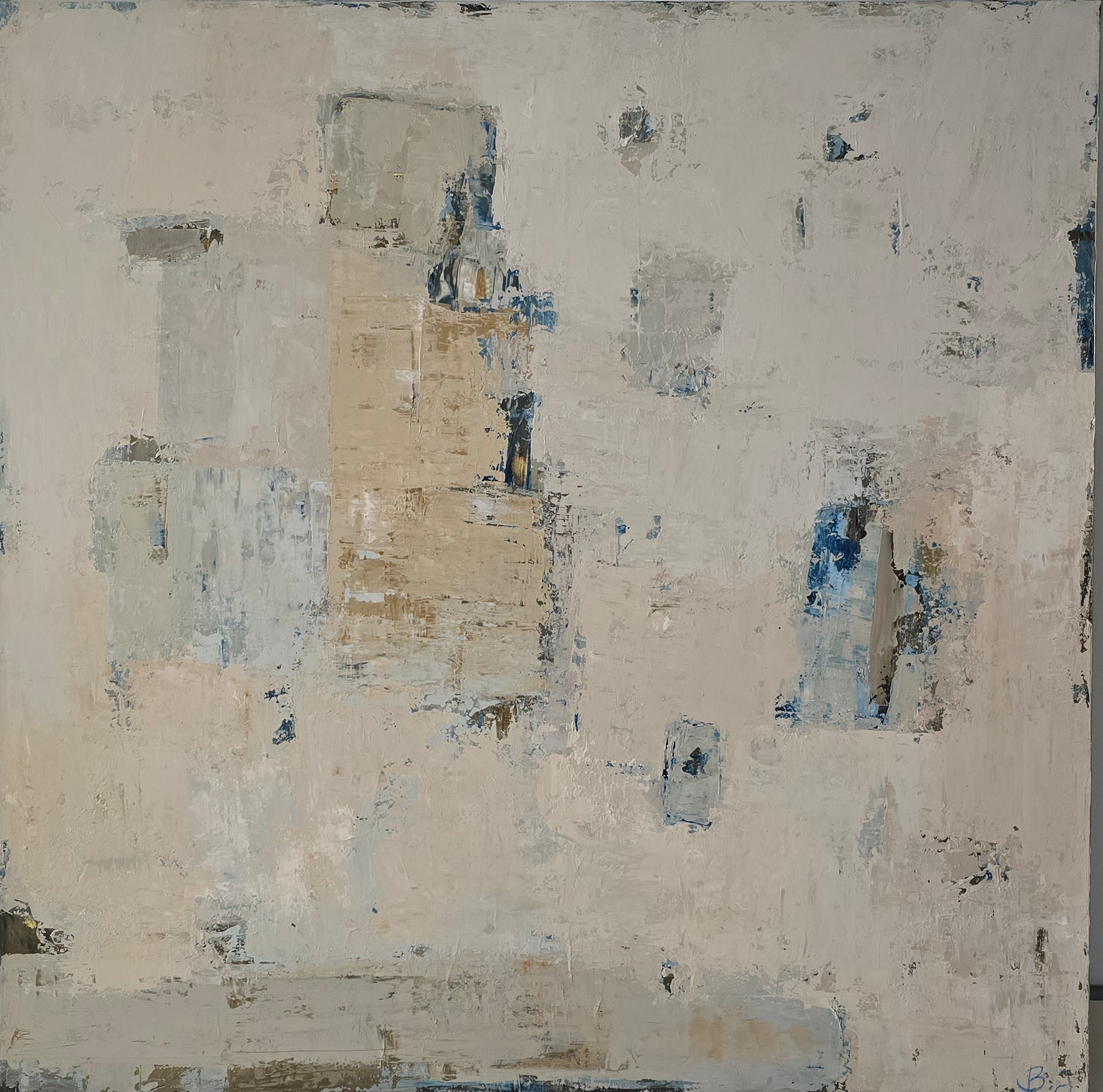 Abstraktus paveikslas „Fade I“. 130×130 cm