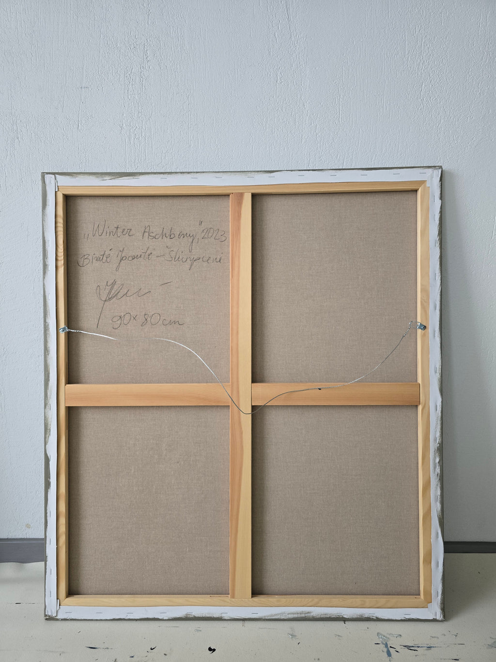 Abstraktus paveikslas - „Winter Ashberry“. 90x80 cm