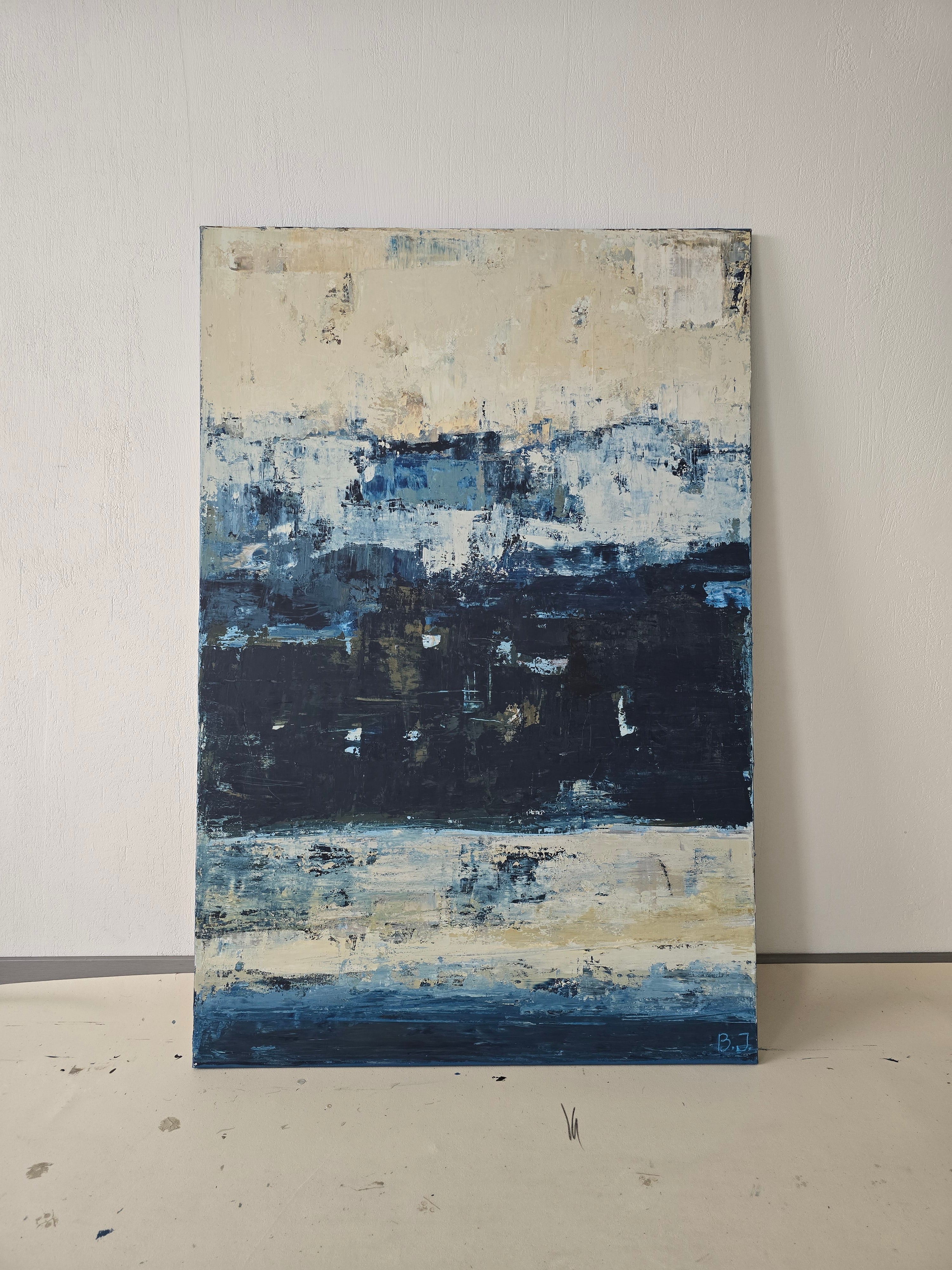 large abstract neutral wall art modern interior BIRUTE STUDIO