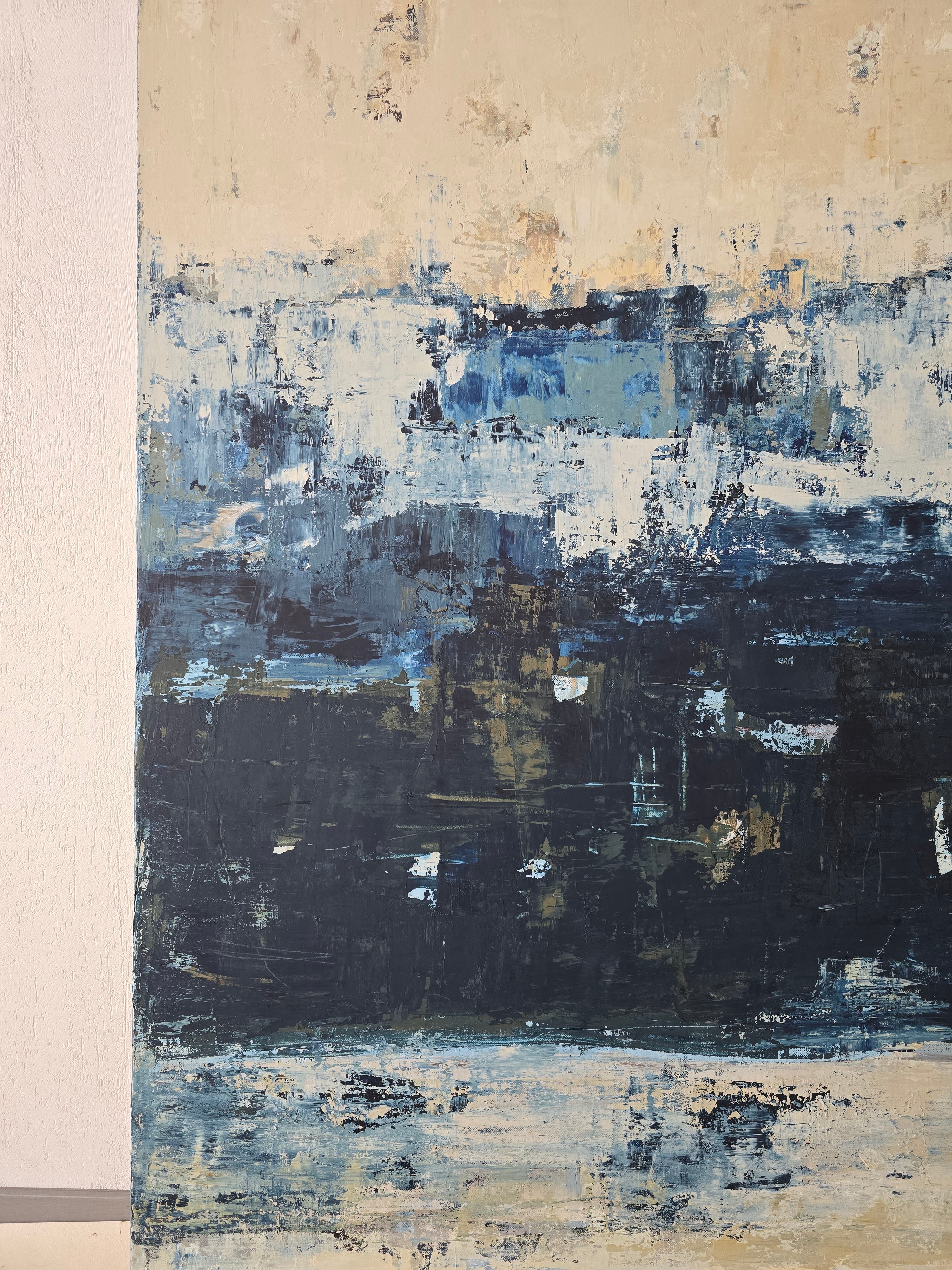 textured abstract painting contemporary decor BIRUTE STUDIO