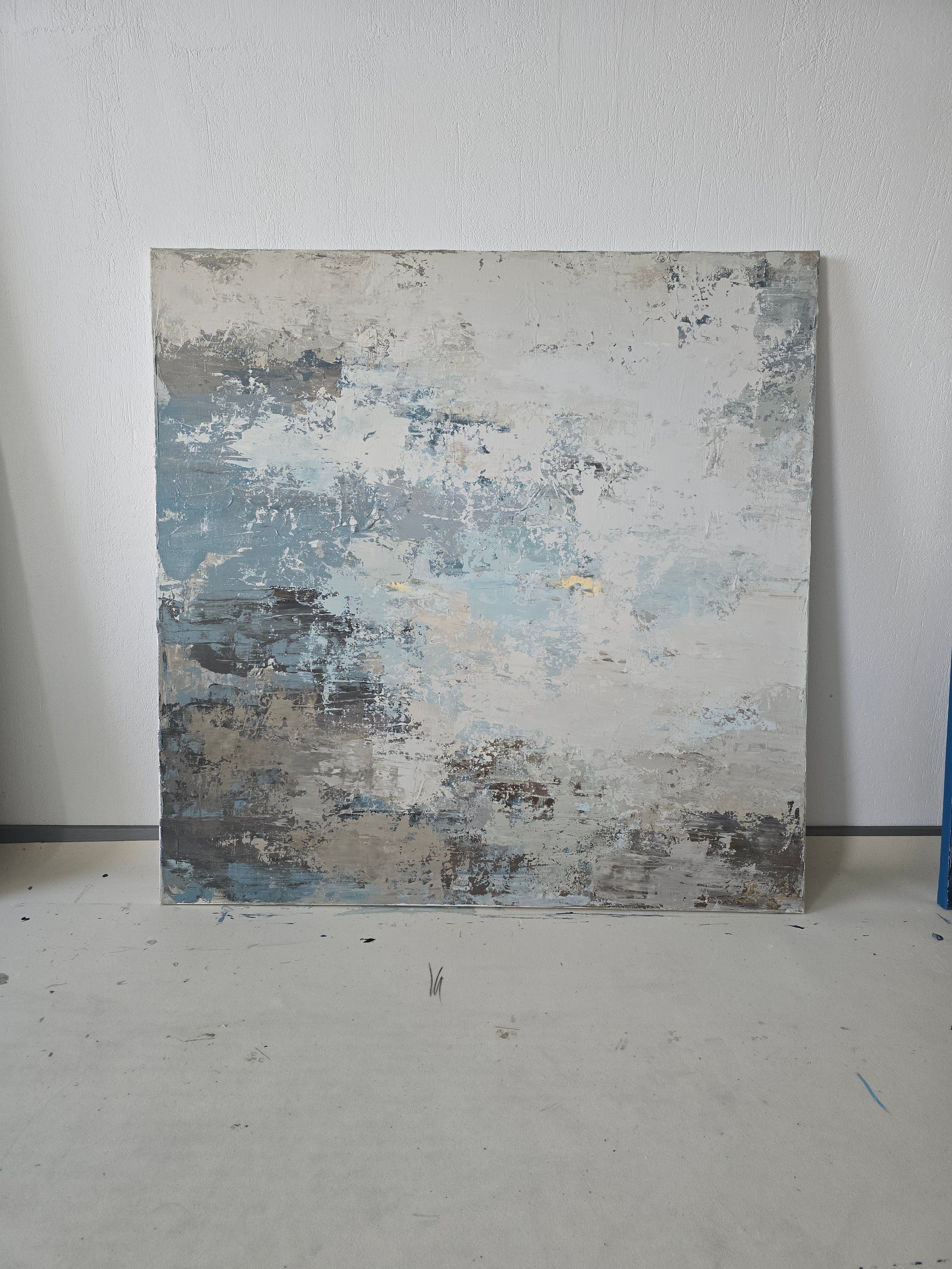 Abstraktus paveikslas -„Thunderstorm“. 110×110 cm