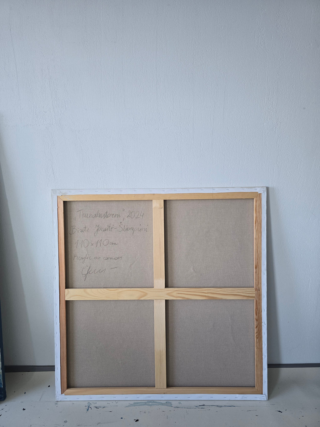 Abstraktus paveikslas -„Thunderstorm“. 110×110 cm