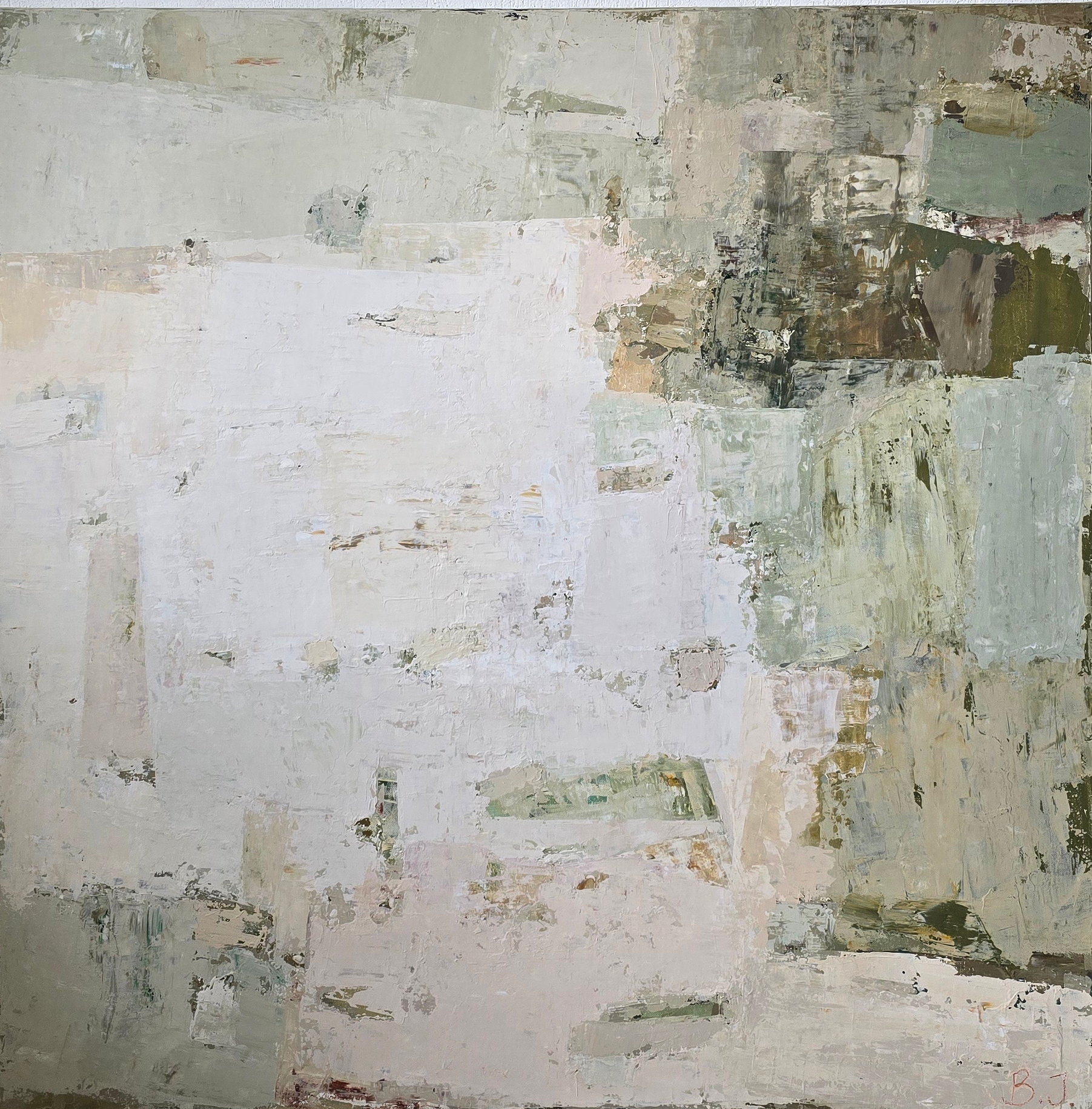 Abstract painting - Spring series No 3. 100x100 cm