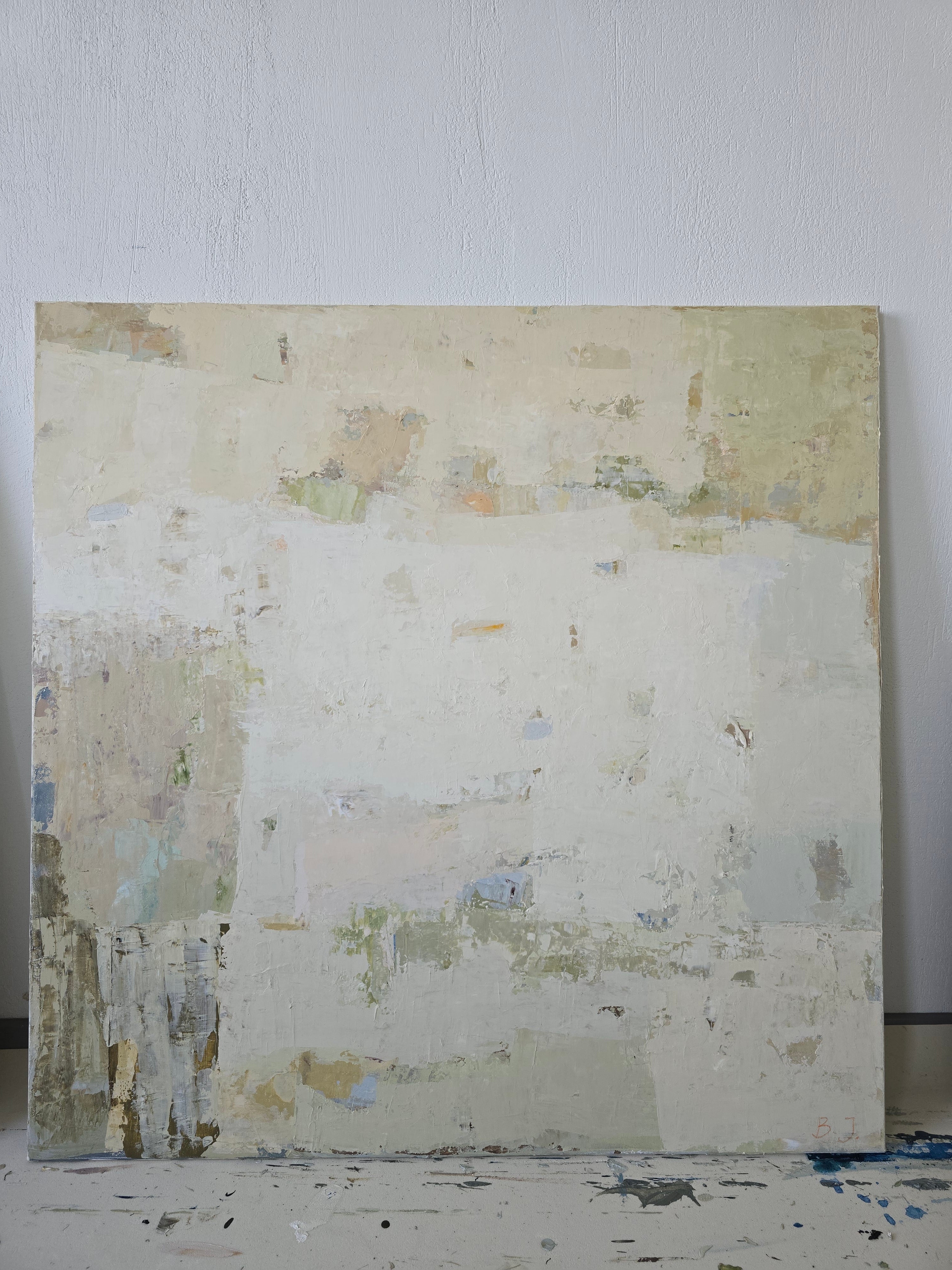 Abstract painting - Spring series No 4. 100x100 cm
