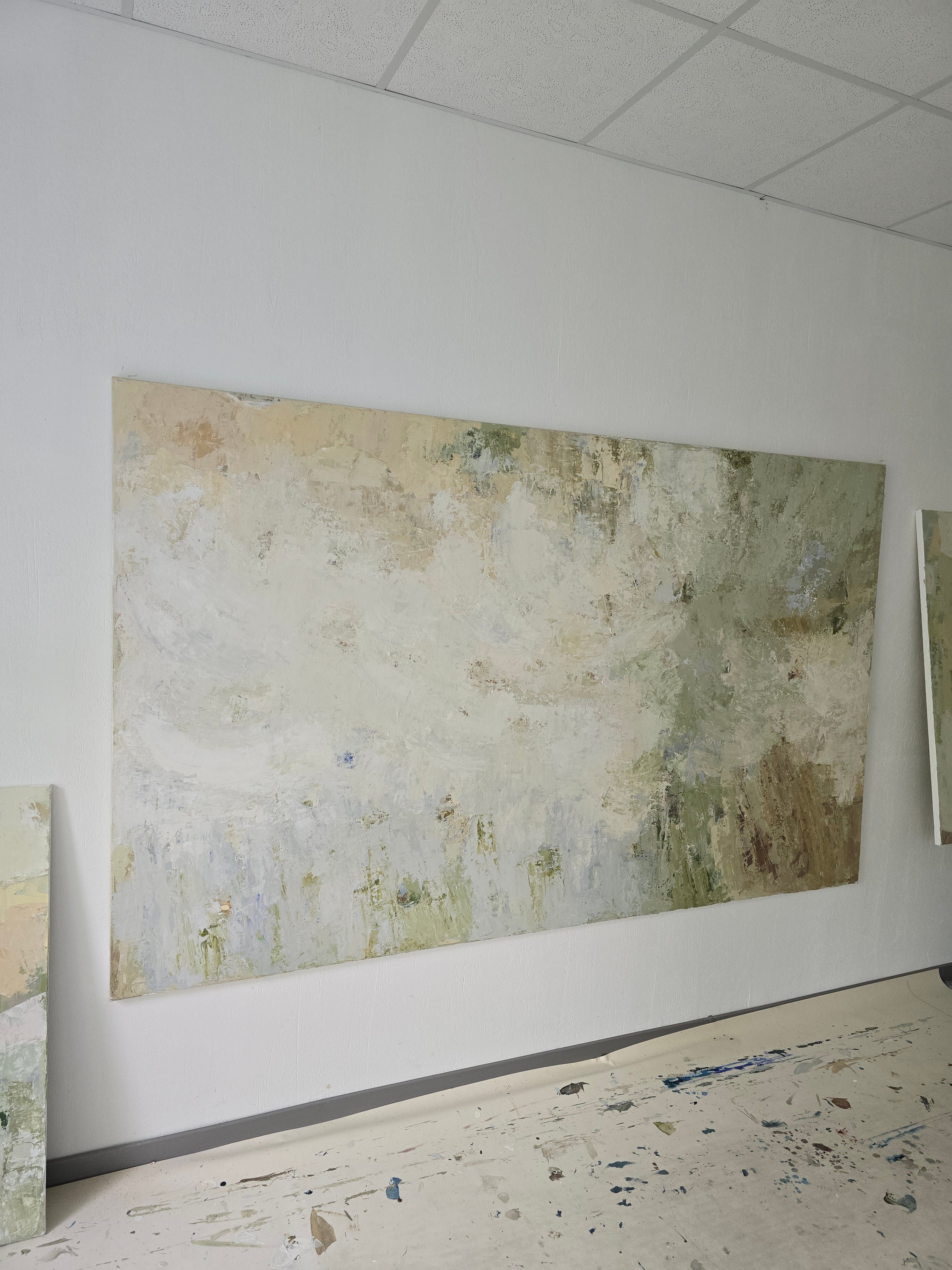 Extra Large Abstract Painting - Above Lithuanian Lakes 250x150 cm