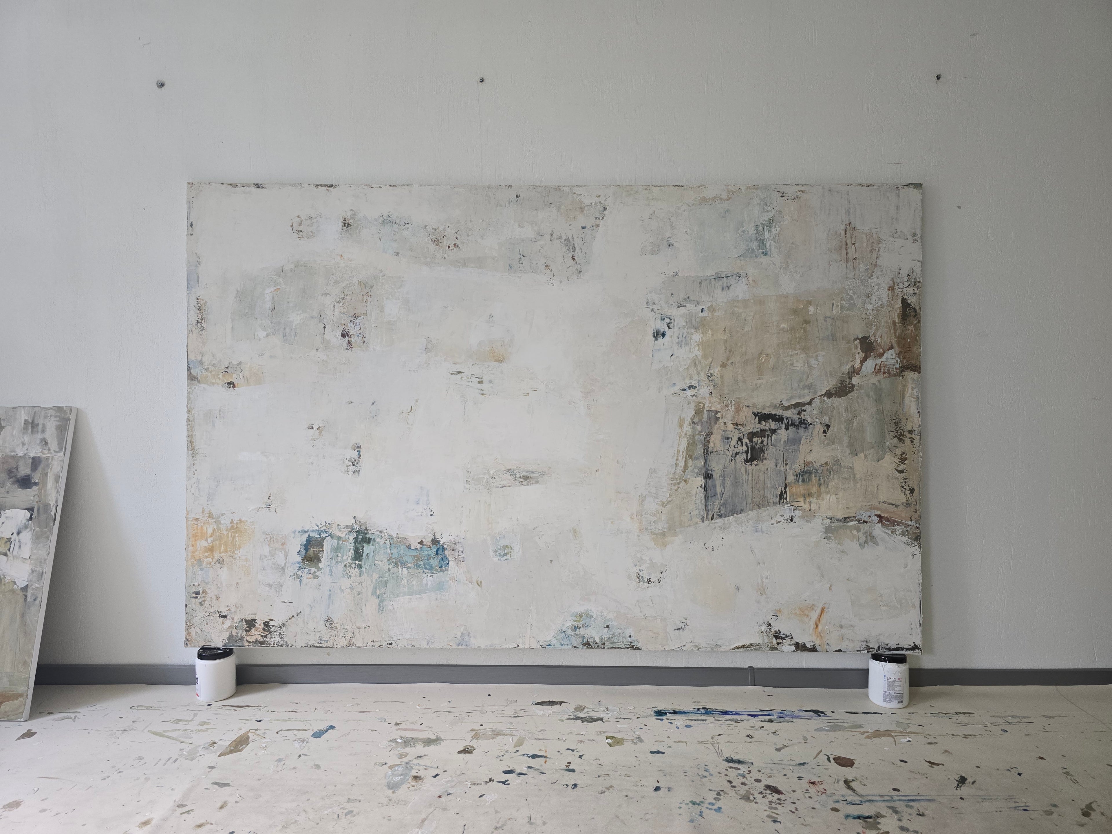 Extra Large Abstract Painting - Gathering Shells on the Shore. 240x150 cm