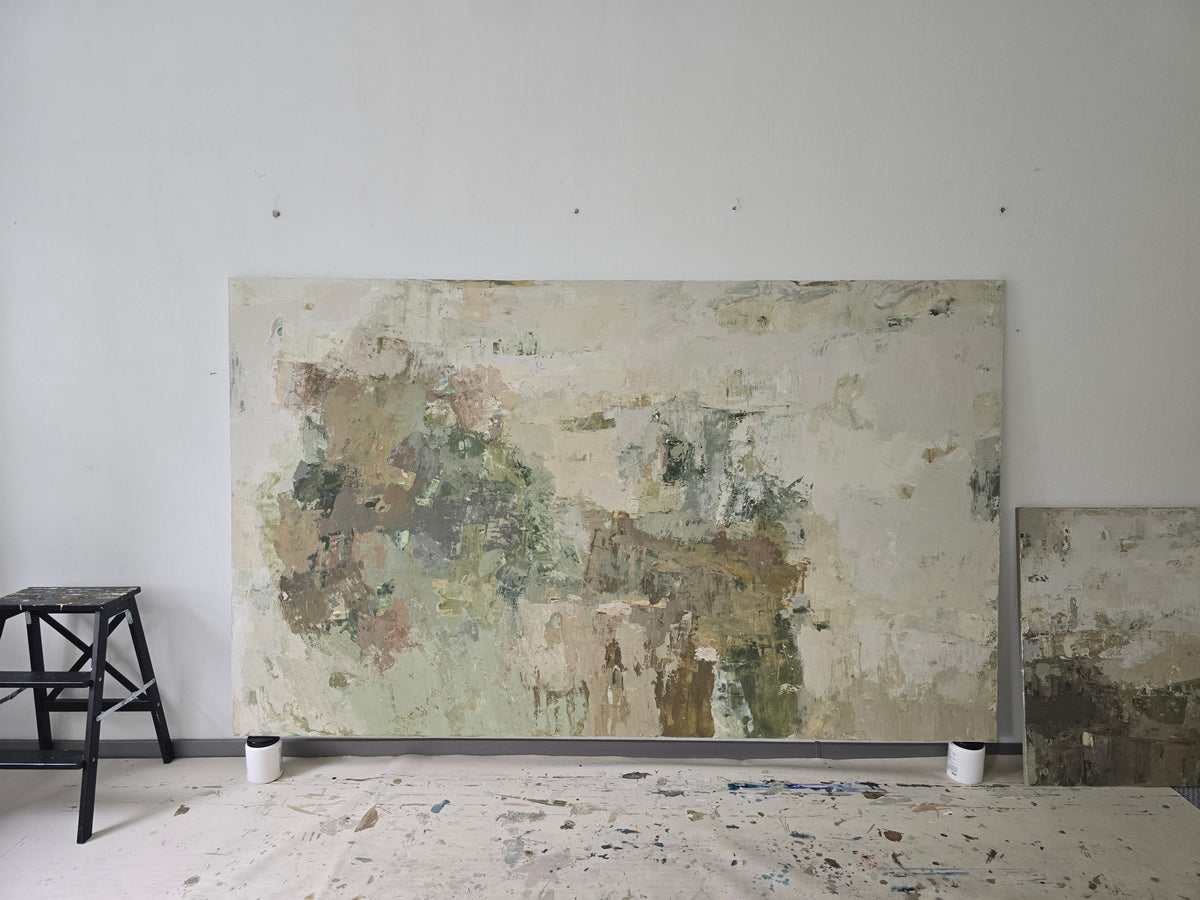 Extra Large Abstract Painting - What I Kept of Autumn. 250x150 cm