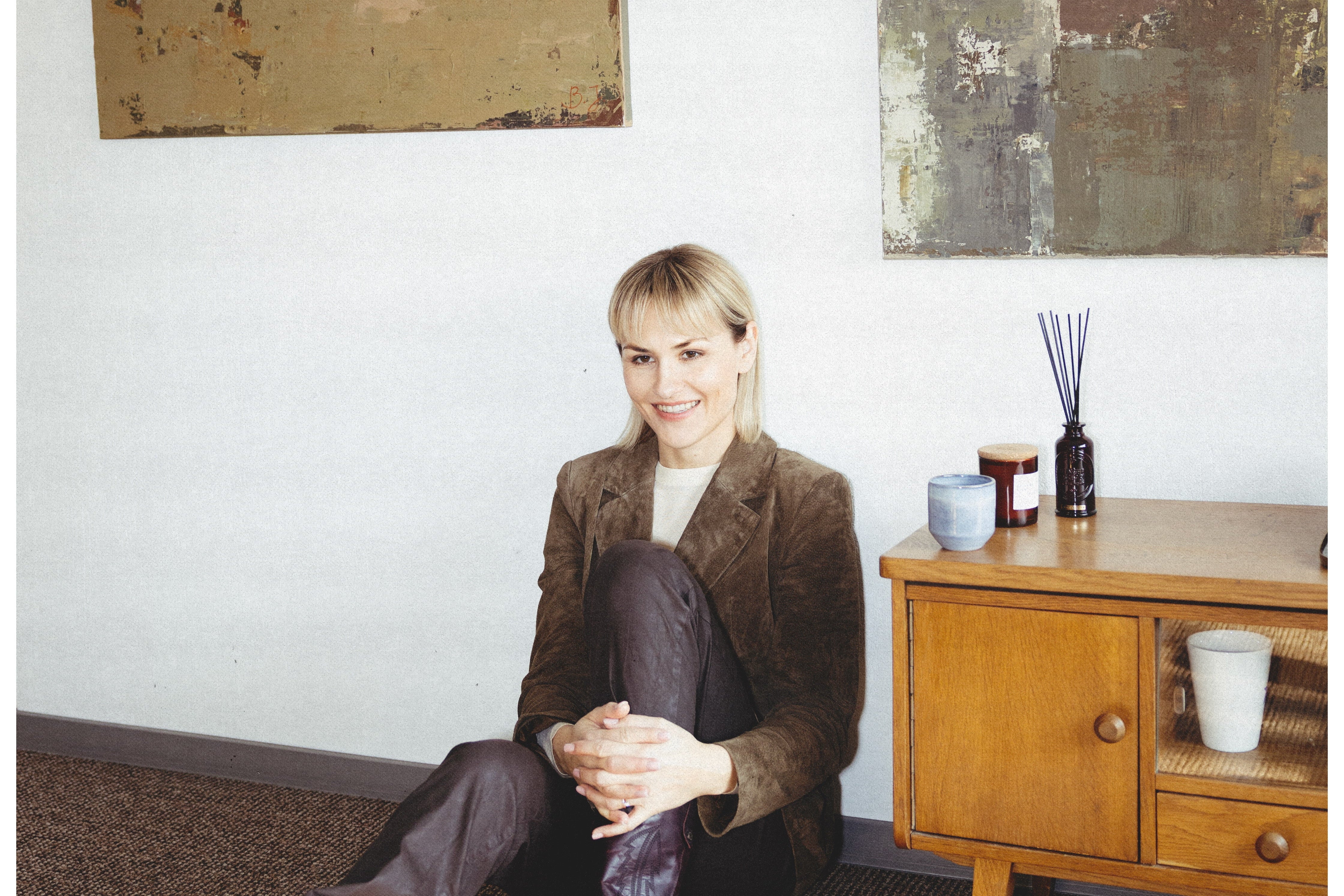 Birute Jocaite Sliurpiene in her studio in Vilnius.