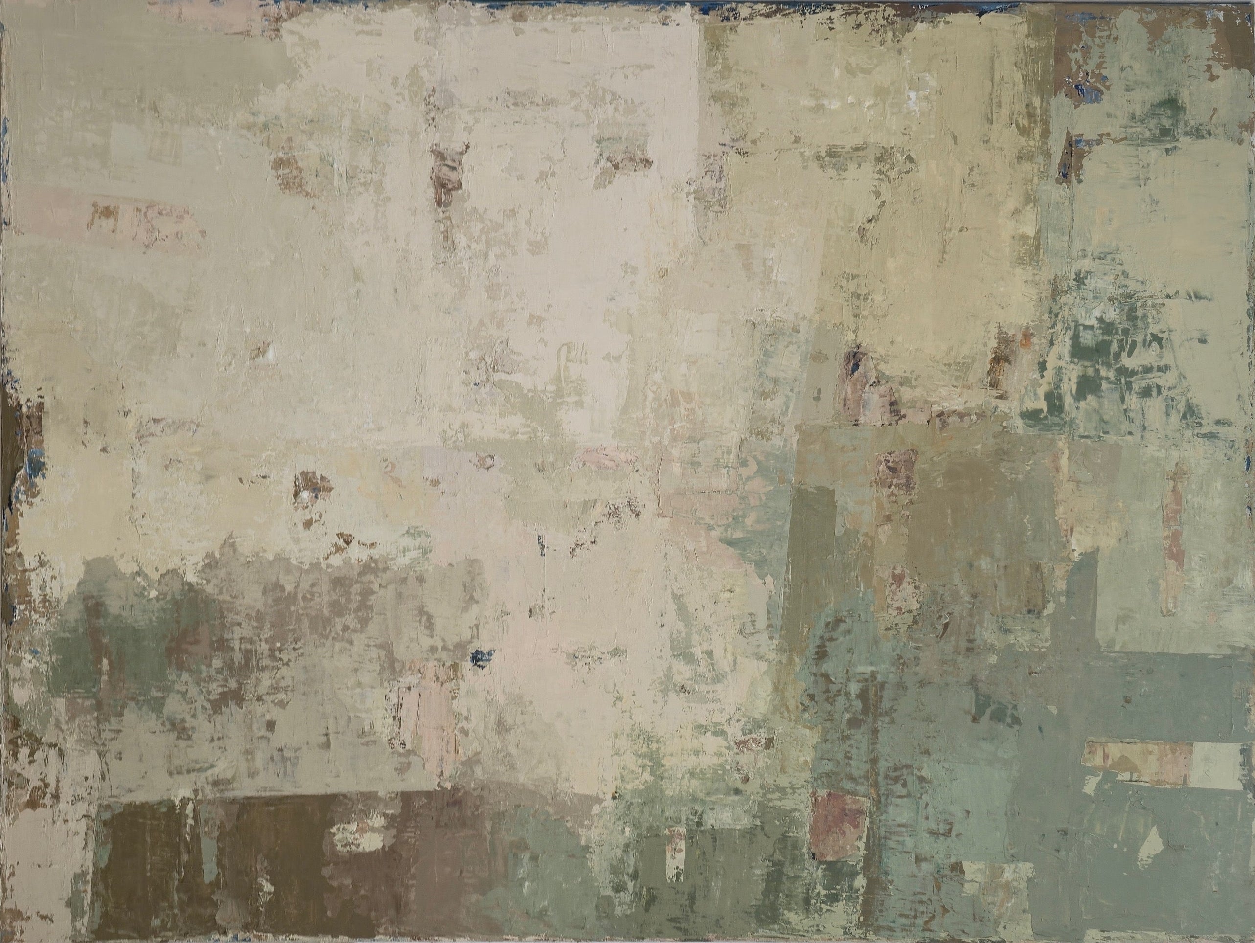 Textured abstract painting on canvas from the SPRING series by Birute Studio - light earthy tones for modern interior decor.