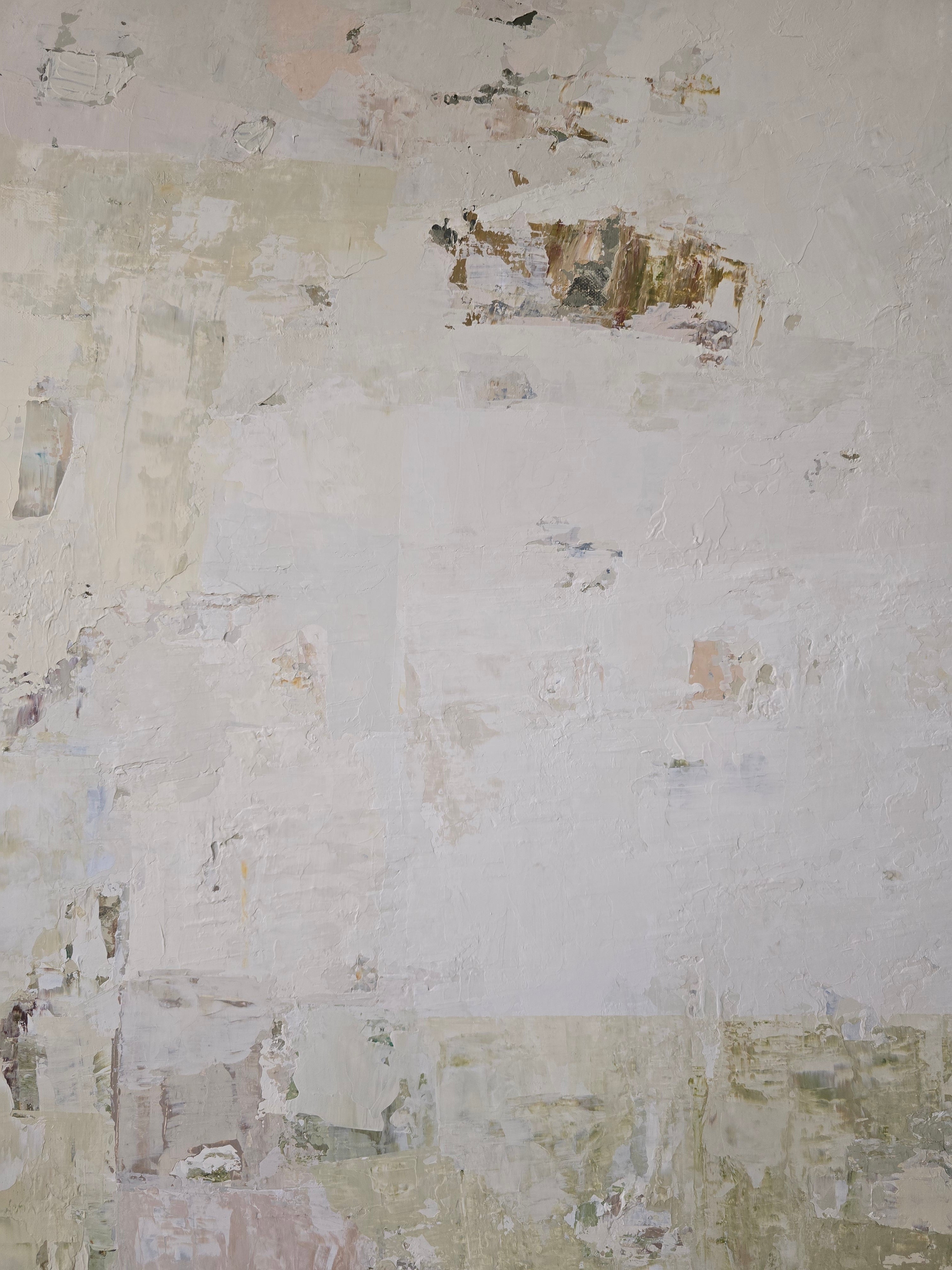Fragment of an abstract painting and textured surface.