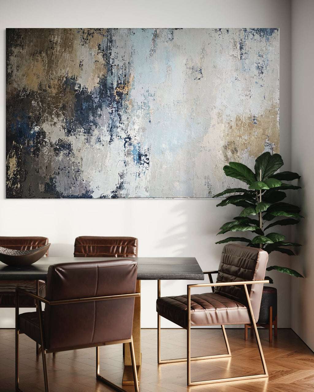 Didelis abstraktus paveikslas - „Costa Del Sol“. 250x150 cm