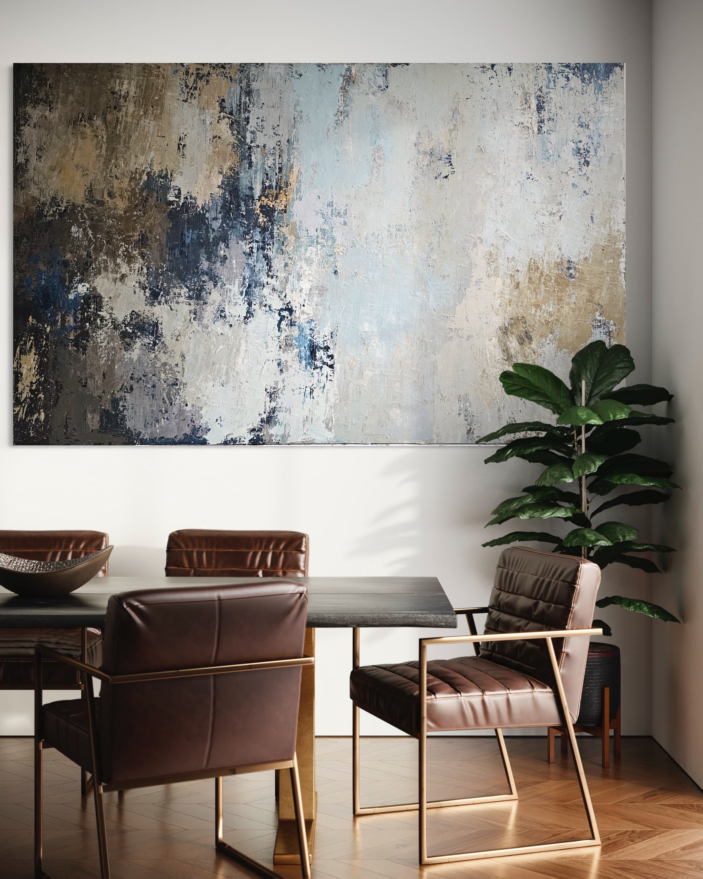 Didelis abstraktus paveikslas - „Costa Del Sol“. 250x150 cm