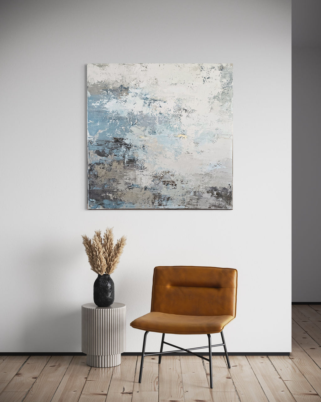 Abstraktus paveikslas -„Thunderstorm“. 110×110 cm