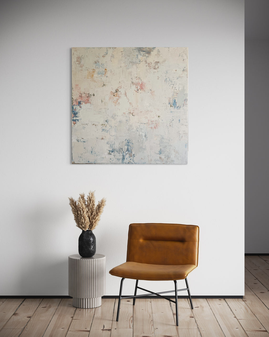 Abstract painting - Blossoms. 110x110 cm