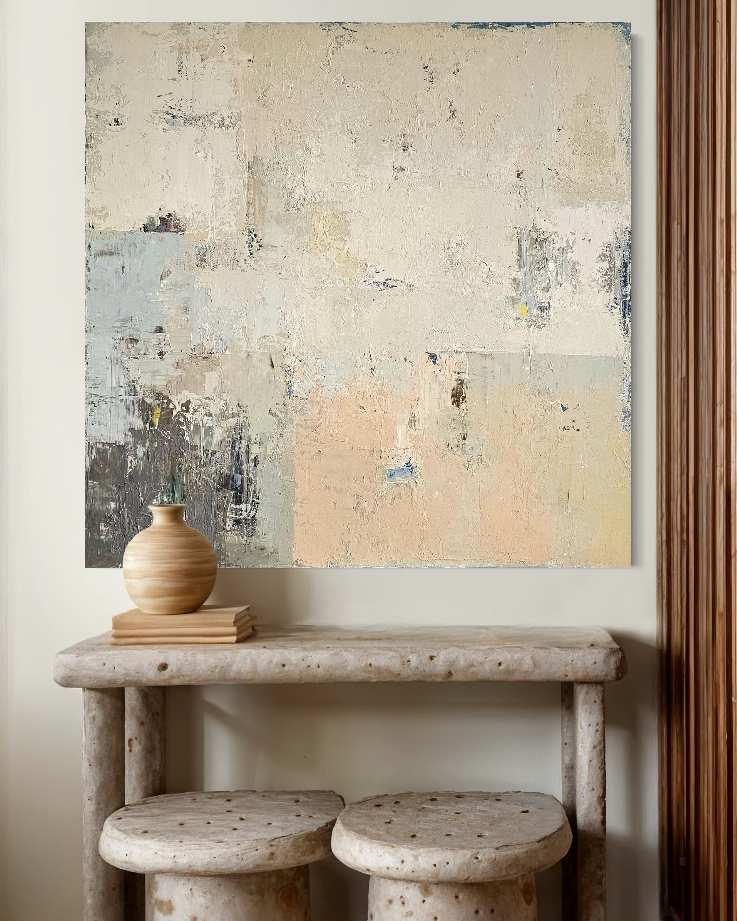 textured abstract painting contemporary decor BIRUTE STUDIO