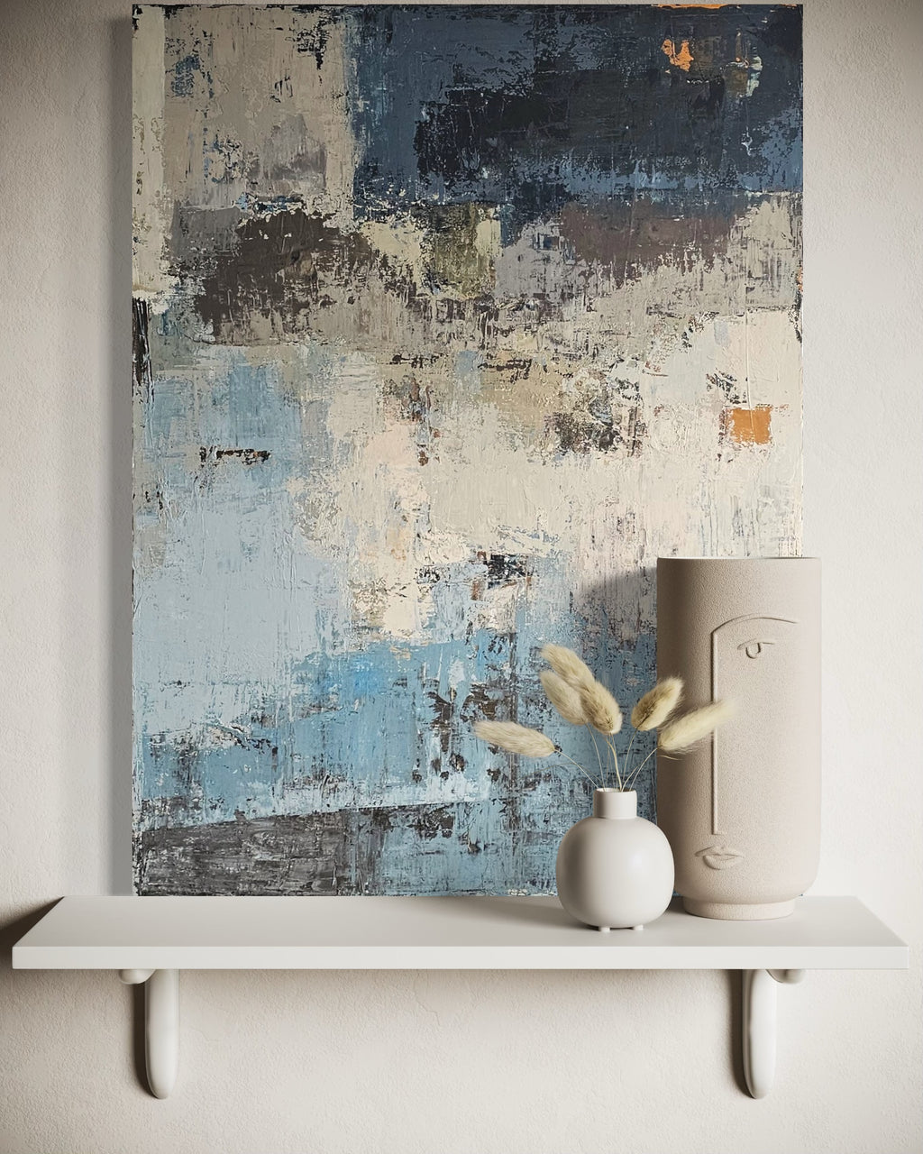 textured abstract painting contemporary decor BIRUTE STUDIO