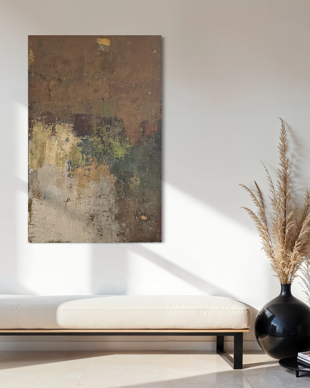 large abstract neutral wall art modern interior BIRUTE STUDIO