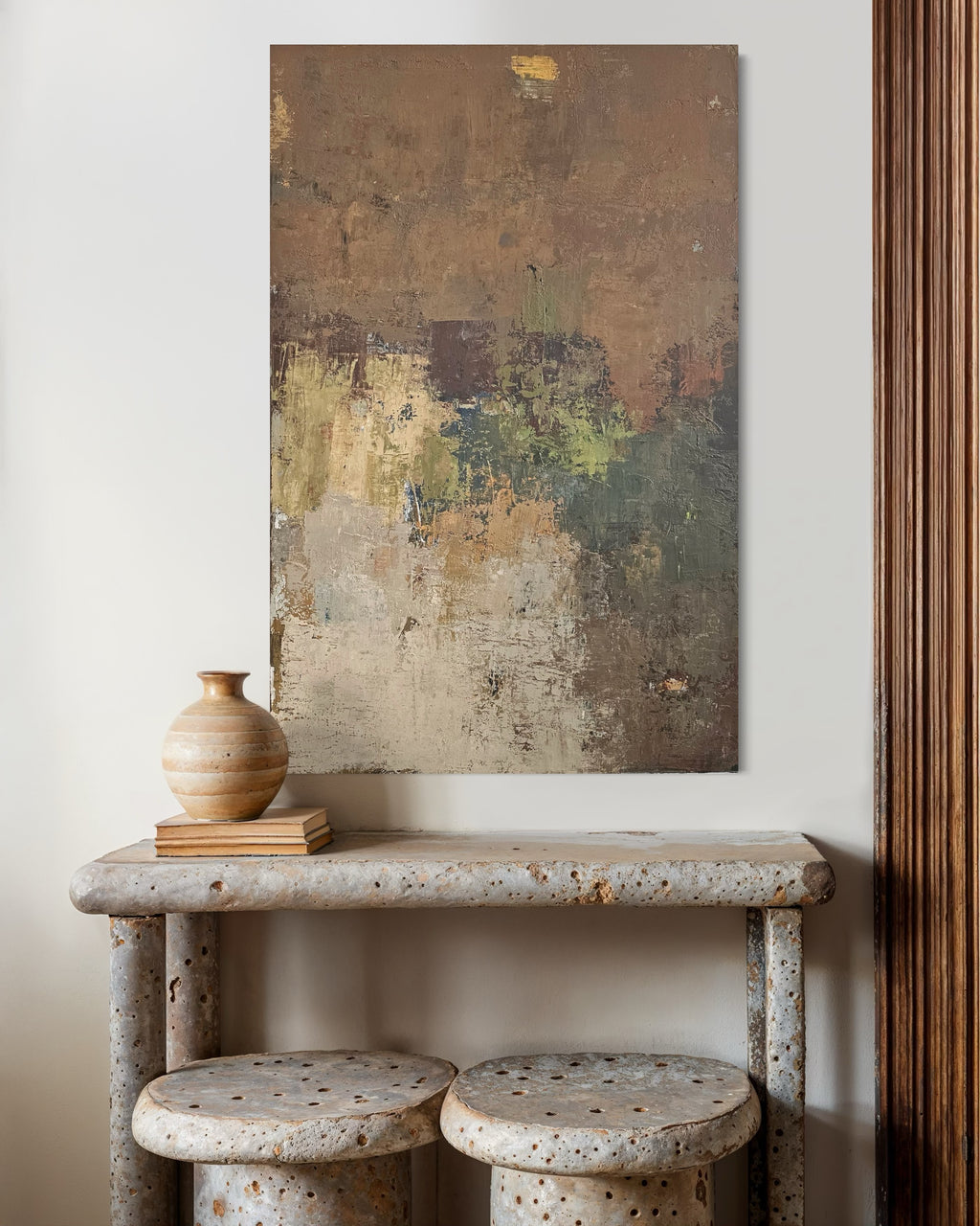 textured abstract painting contemporary decor BIRUTE STUDIO