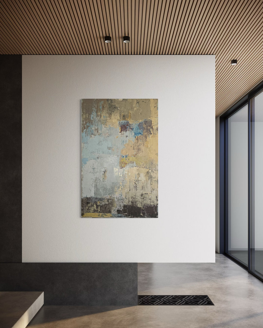 textured abstract painting contemporary decor BIRUTE STUDIO