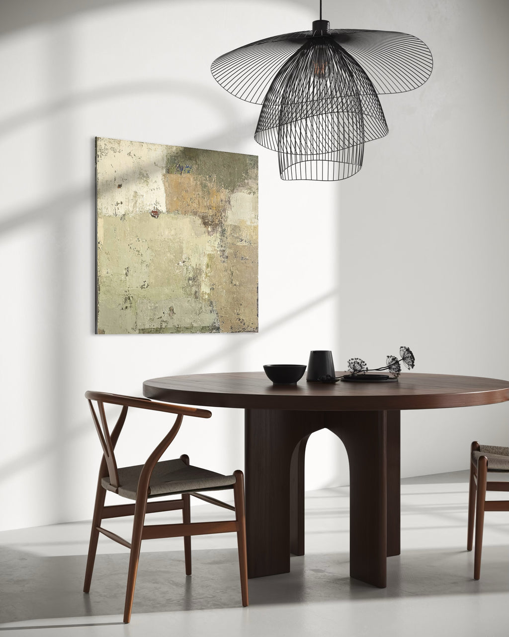 large abstract neutral wall art modern interior BIRUTE STUDIO