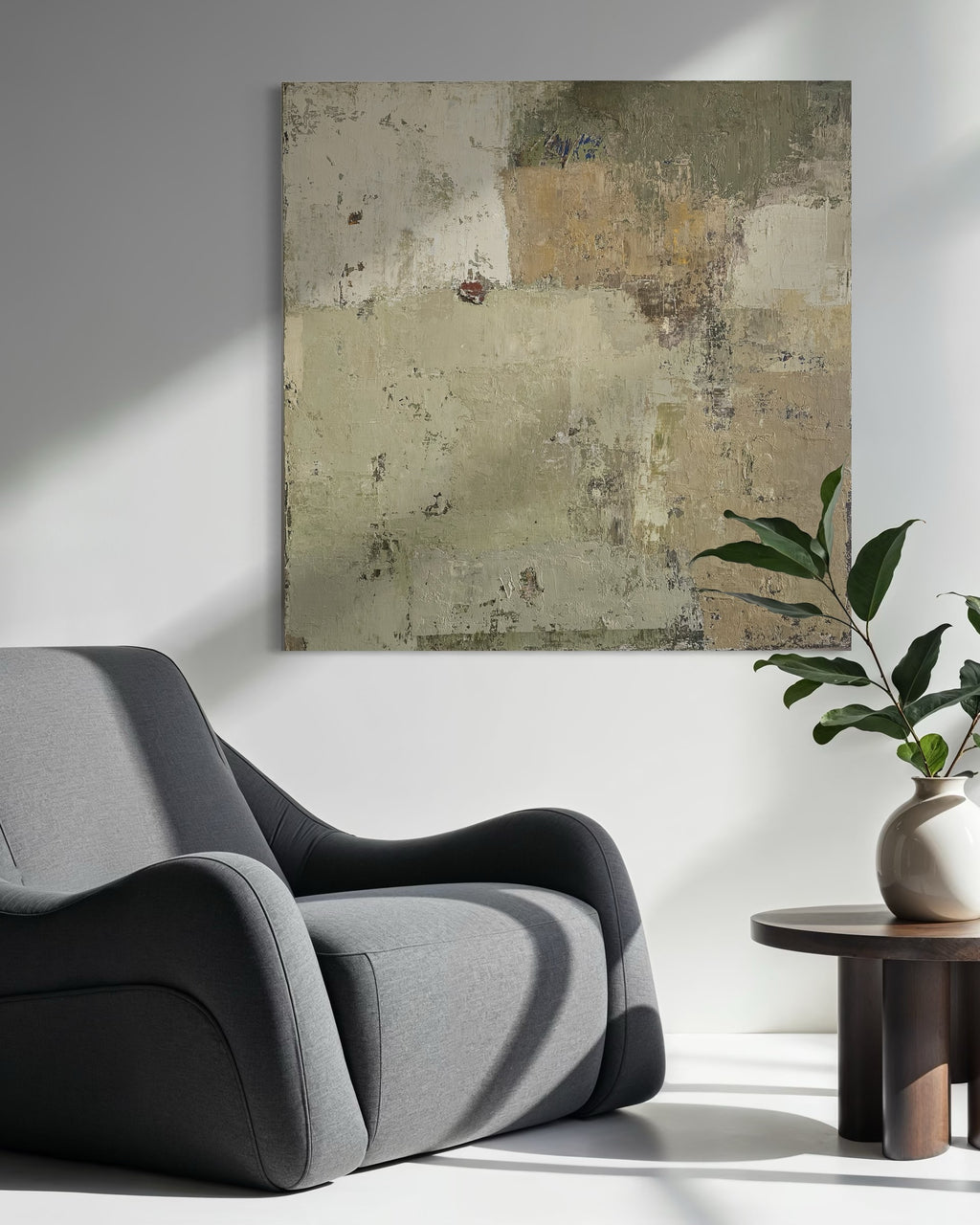 textured abstract painting contemporary decor BIRUTE STUDIO