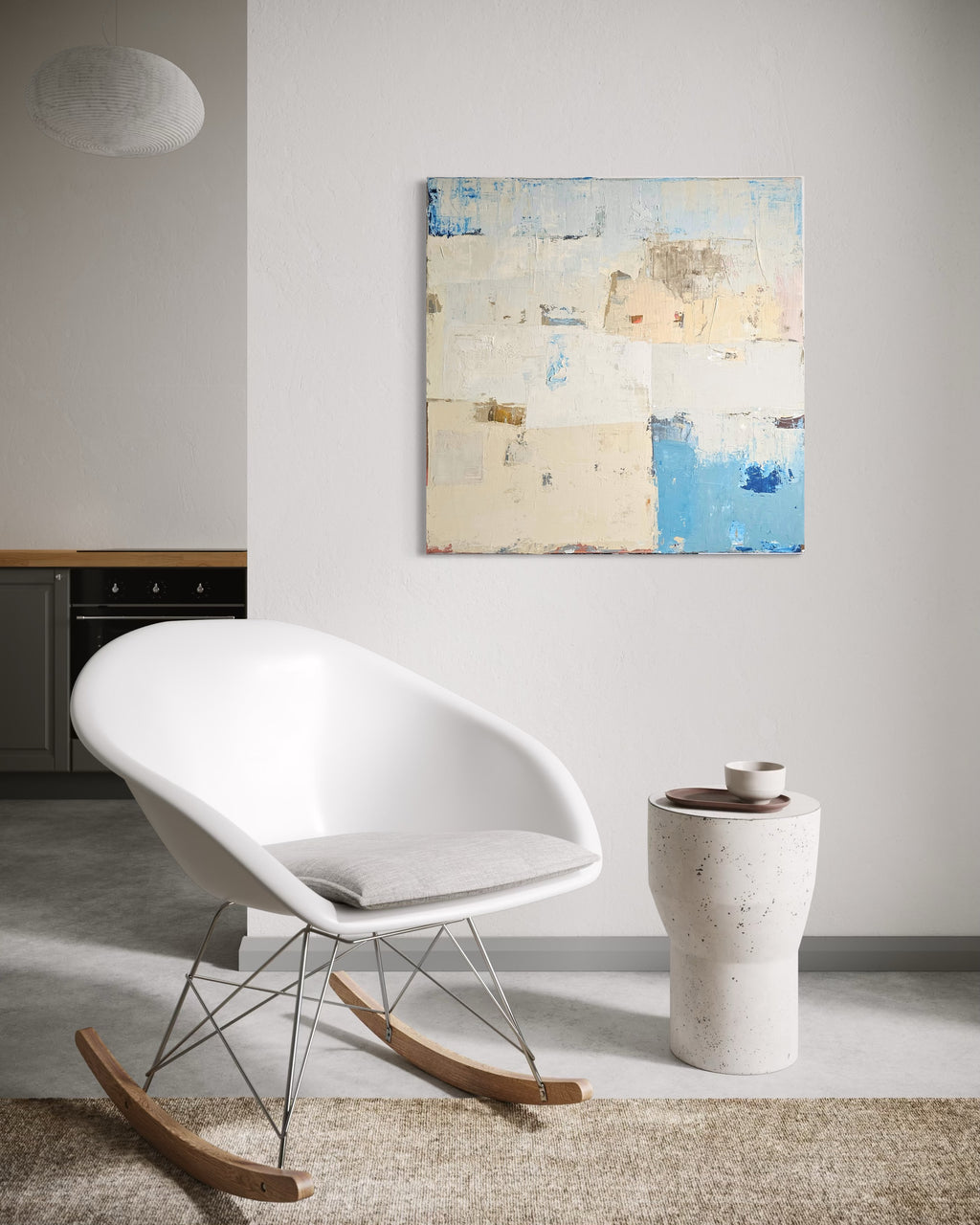 large abstract neutral wall art modern interior BIRUTE STUDIO