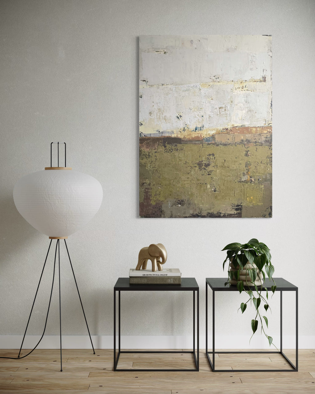 large abstract neutral wall art modern interior BIRUTE STUDIO