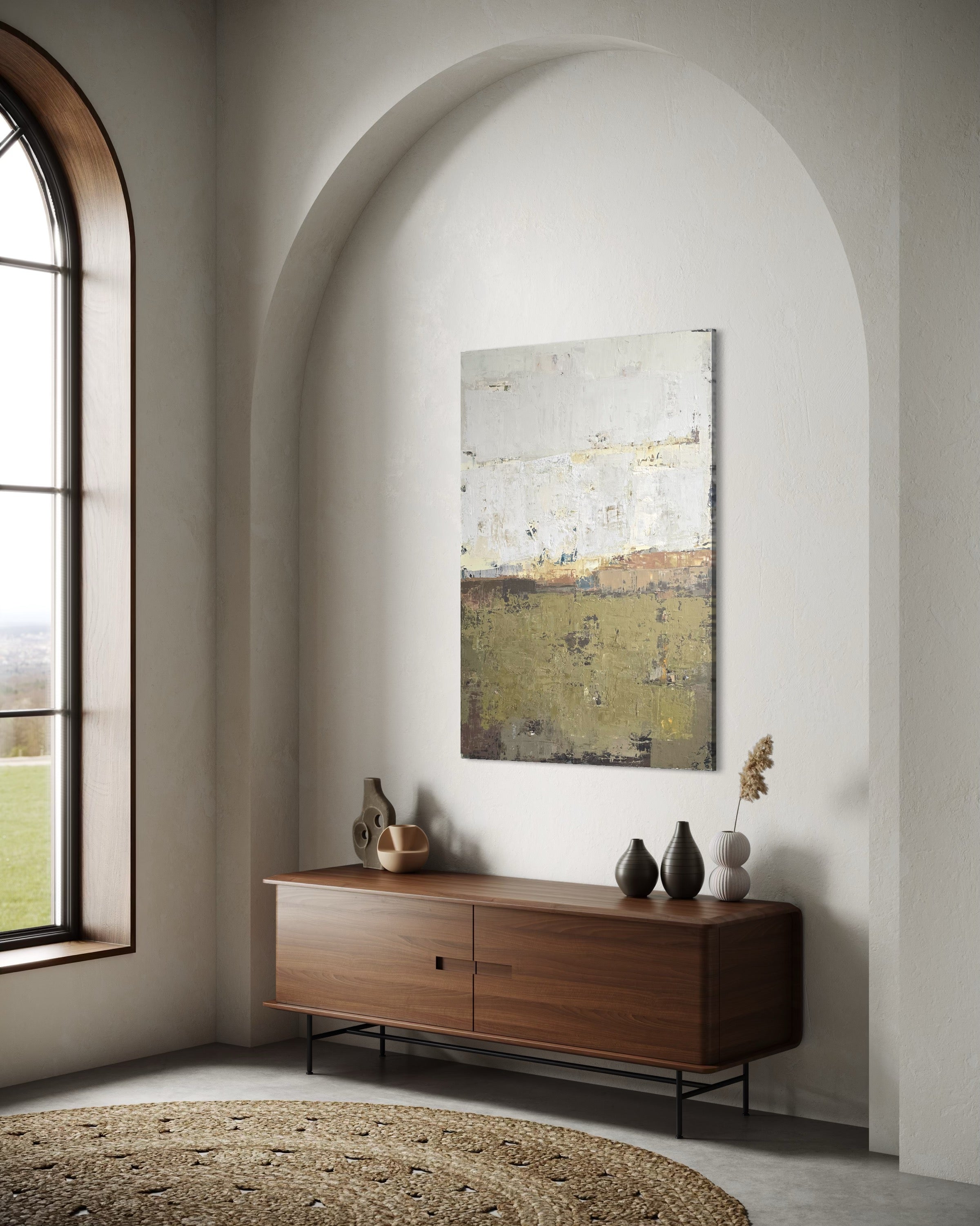 large abstract neutral wall art modern interior BIRUTE STUDIO