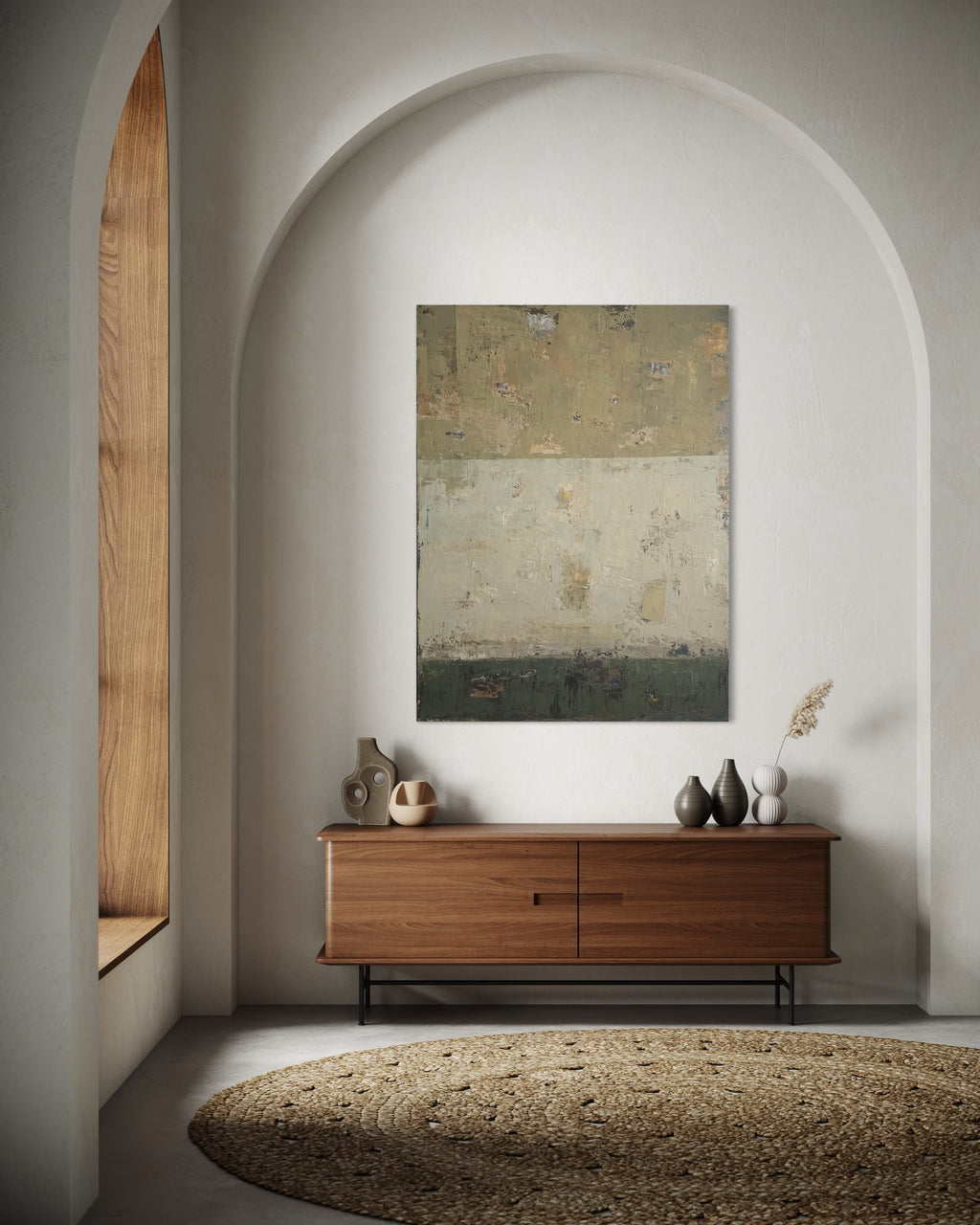 large abstract neutral wall art modern interior BIRUTE STUDIO