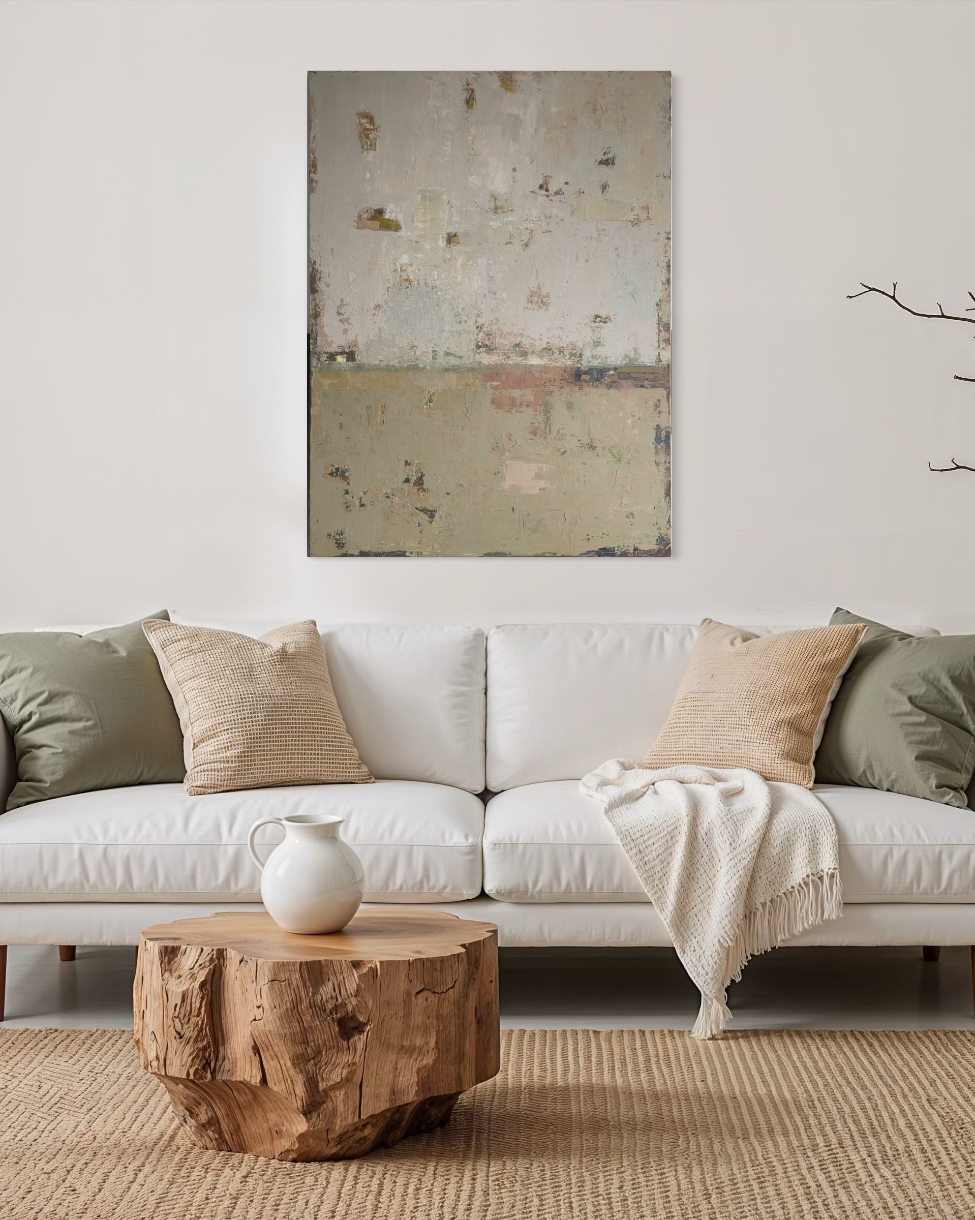 Abstraktus paveikslas -„Fog over Foliage“ 120x90cm