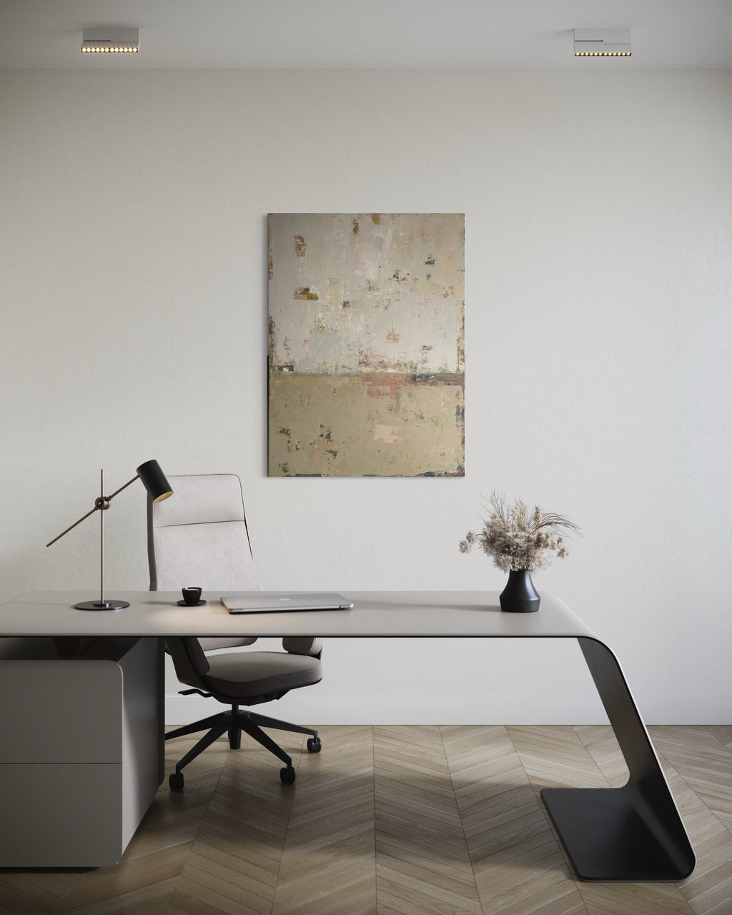 Abstraktus paveikslas -„Fog over Foliage“ 120x90cm