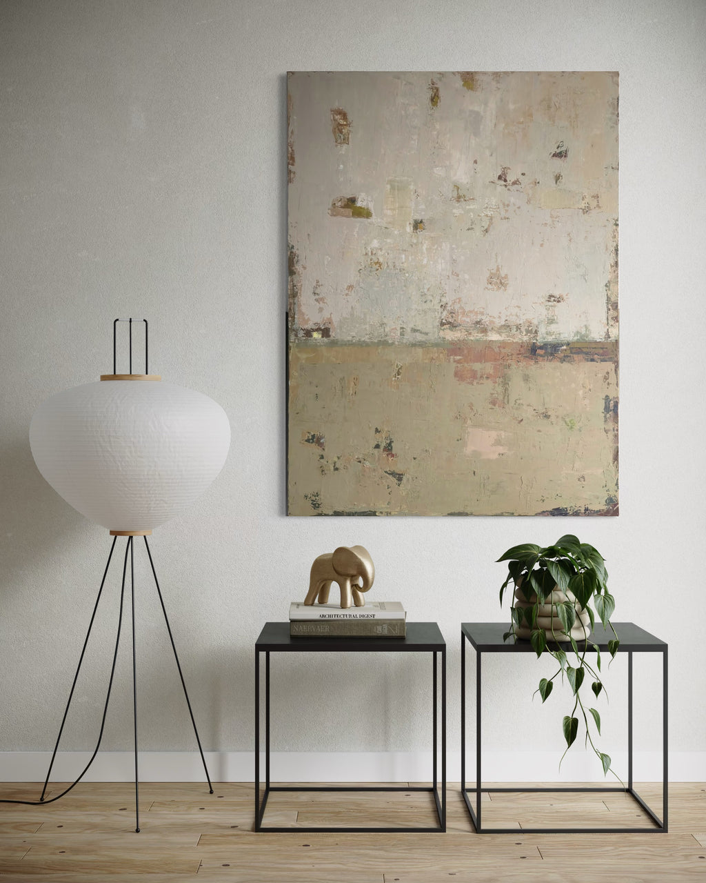 Abstraktus paveikslas -„Fog over Foliage“ 120x90cm