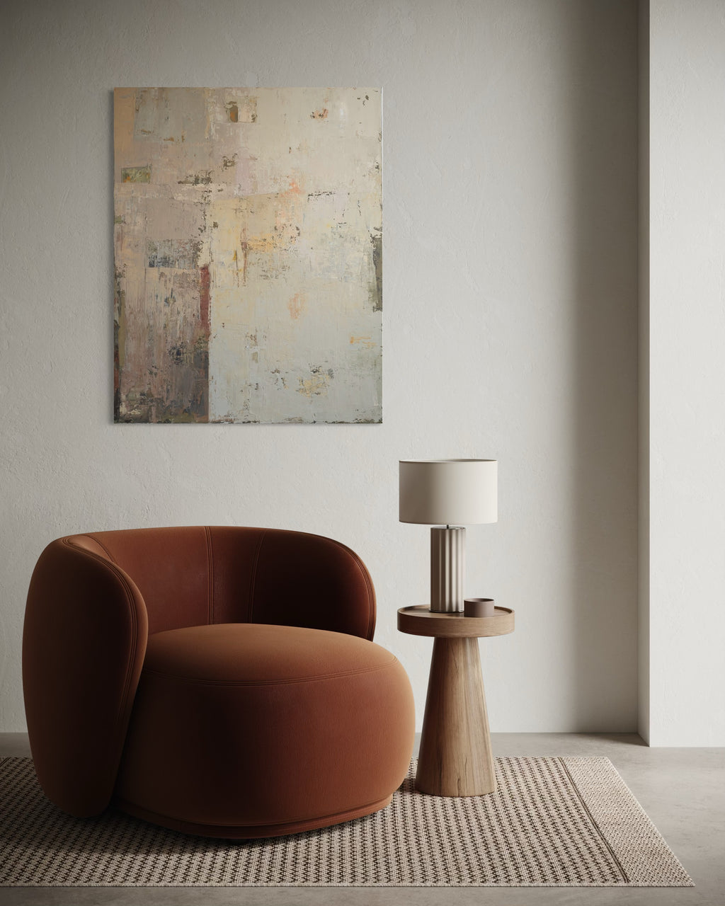 Abstract Painting - Early October Morning Abstract. 100x80 cm