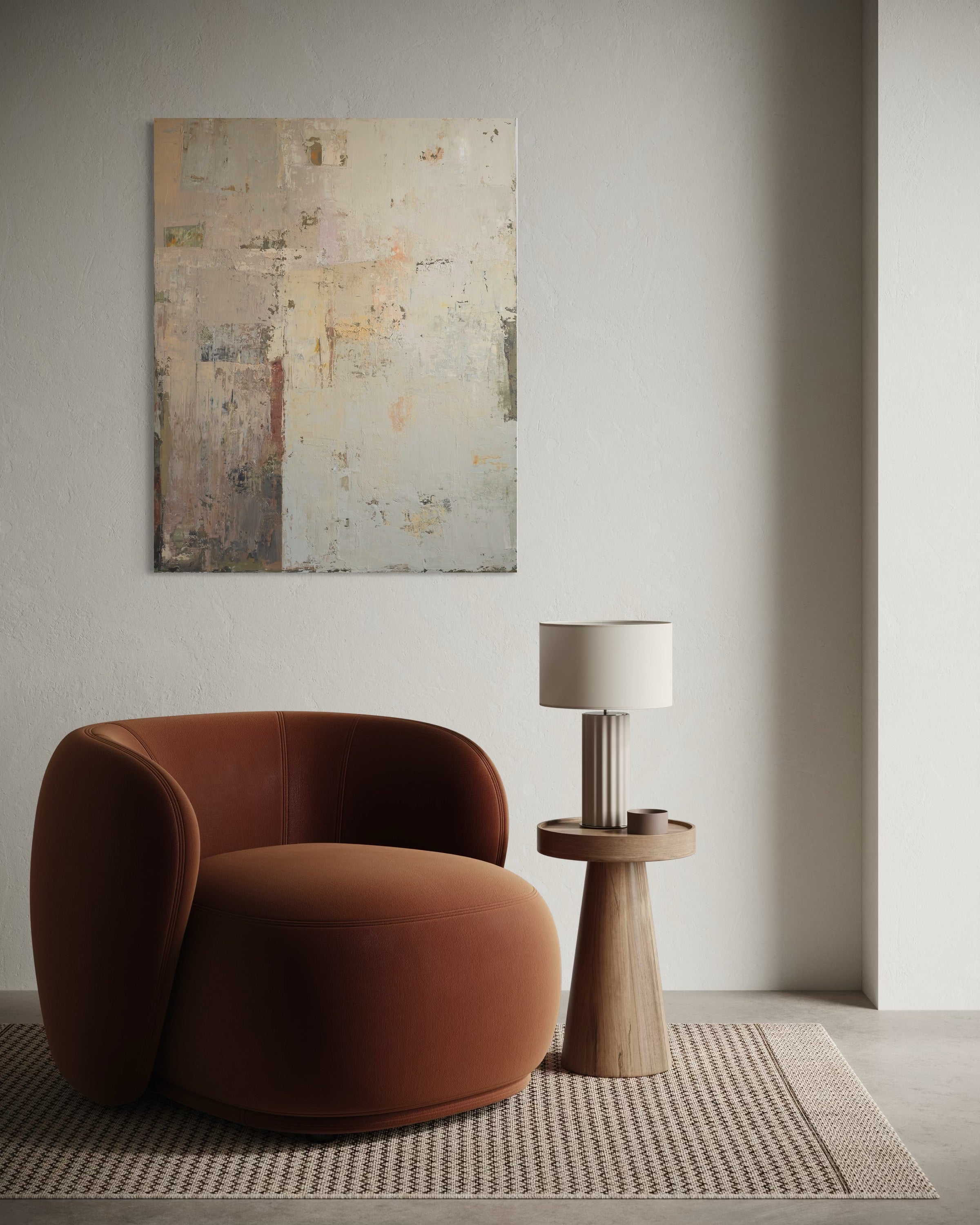 Abstract Painting - Early October Morning Abstract. 100x80 cm