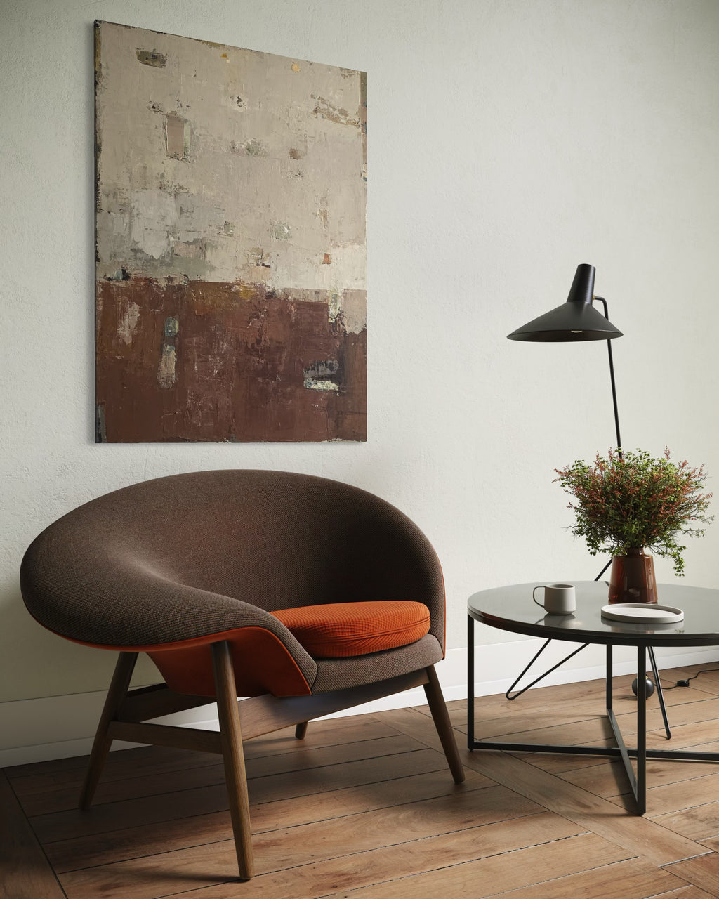 Abstraktus paveikslas - „Rustling Leaves“. 110x80 cm