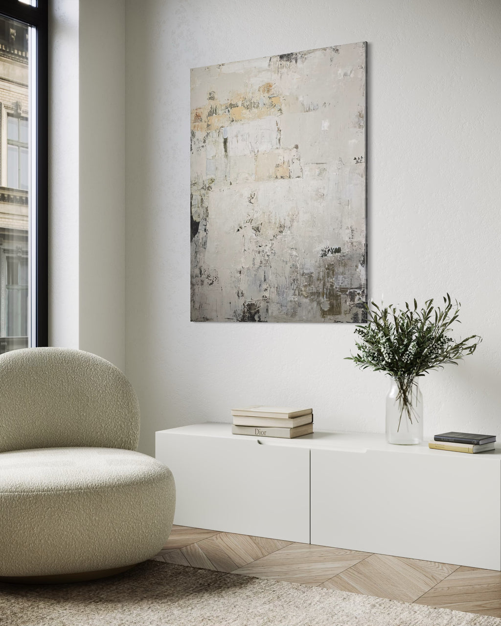 Abstraktus paveikslas - „Fade IV“. 120x90 cm