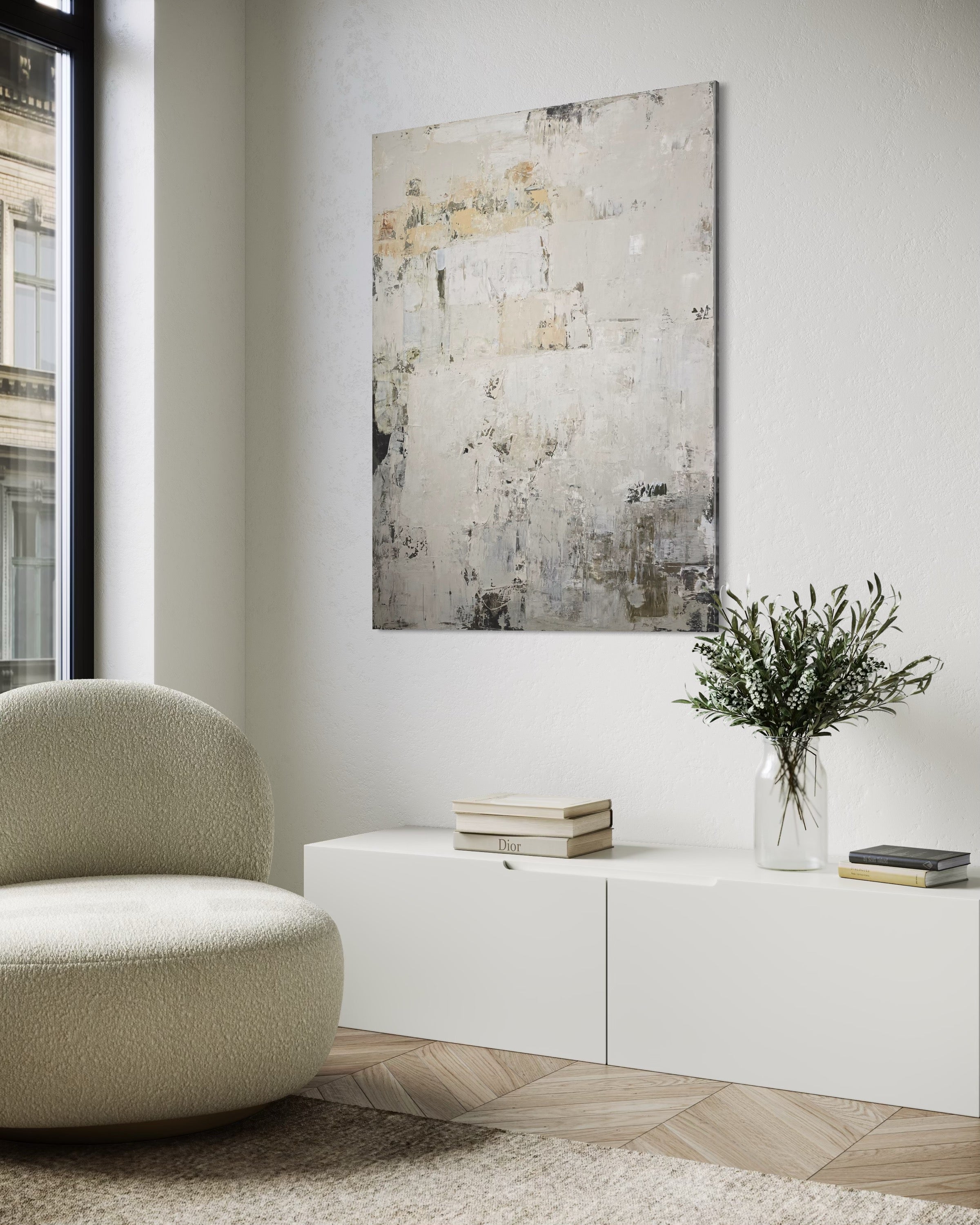 Abstraktus paveikslas - „Fade IV“. 120x90 cm