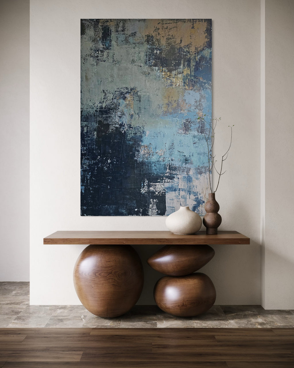 Didelis abstraktus paveikslas „Planet Earth“ 180×120 cm