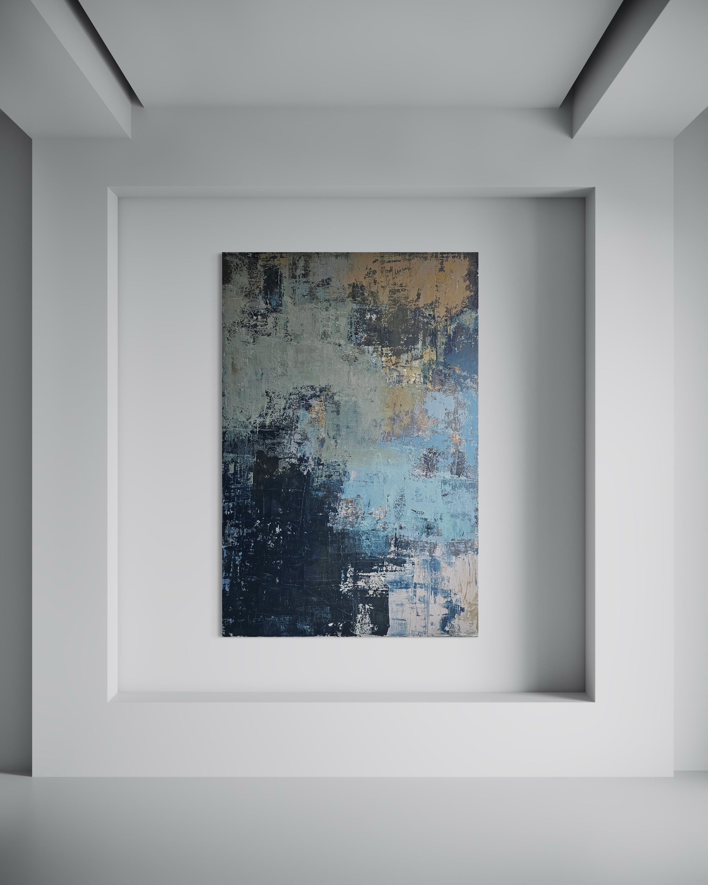 Didelis abstraktus paveikslas „Planet Earth“ 180×120 cm