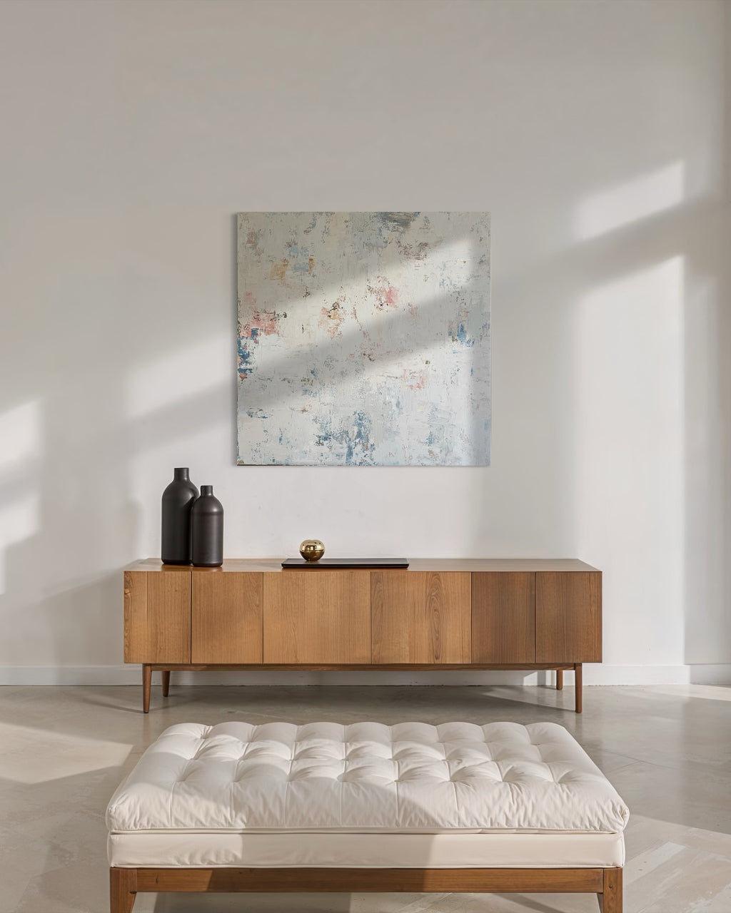 Abstract painting - Blossoms. 110x110 cm