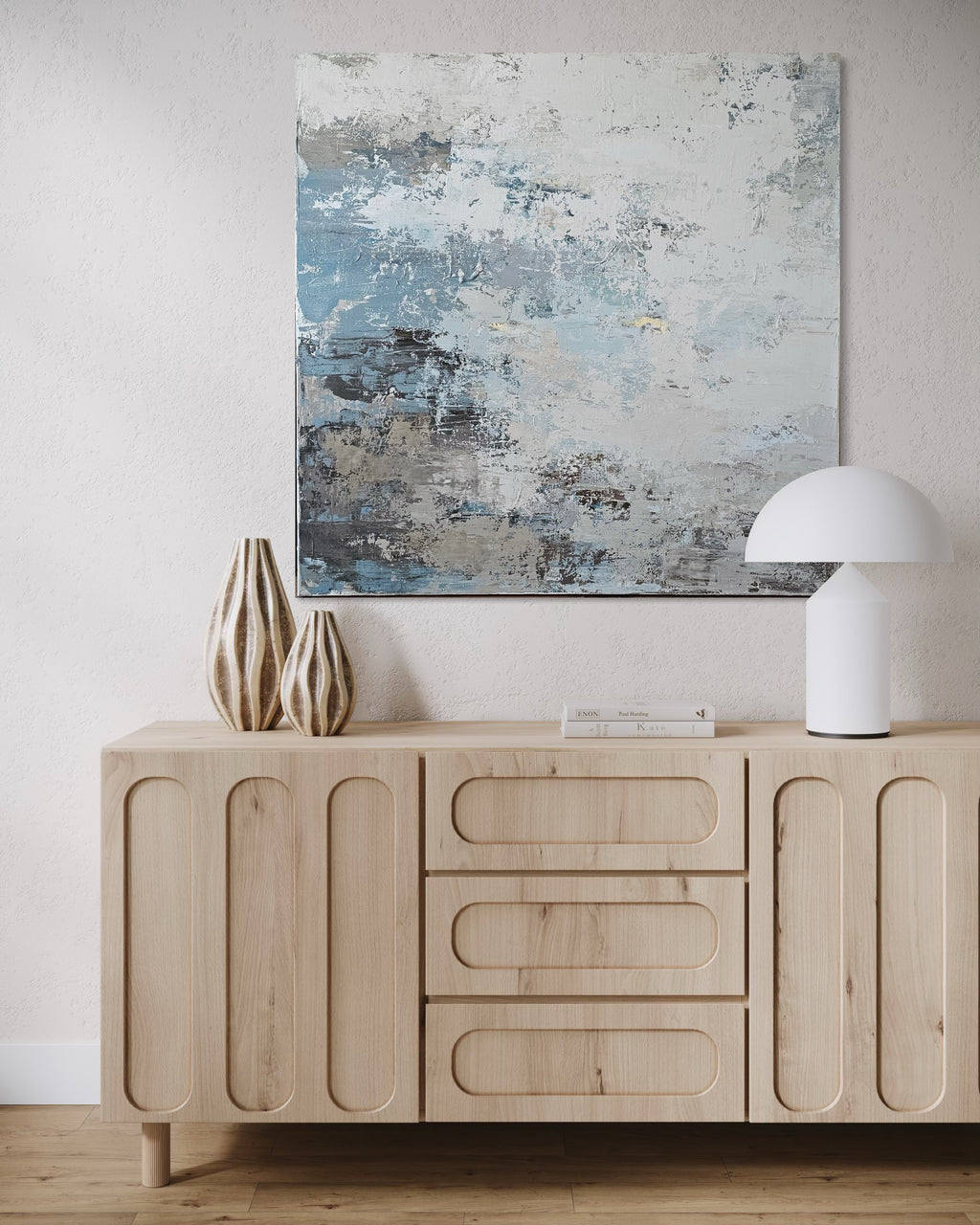 Abstraktus paveikslas -„Thunderstorm“. 110×110 cm